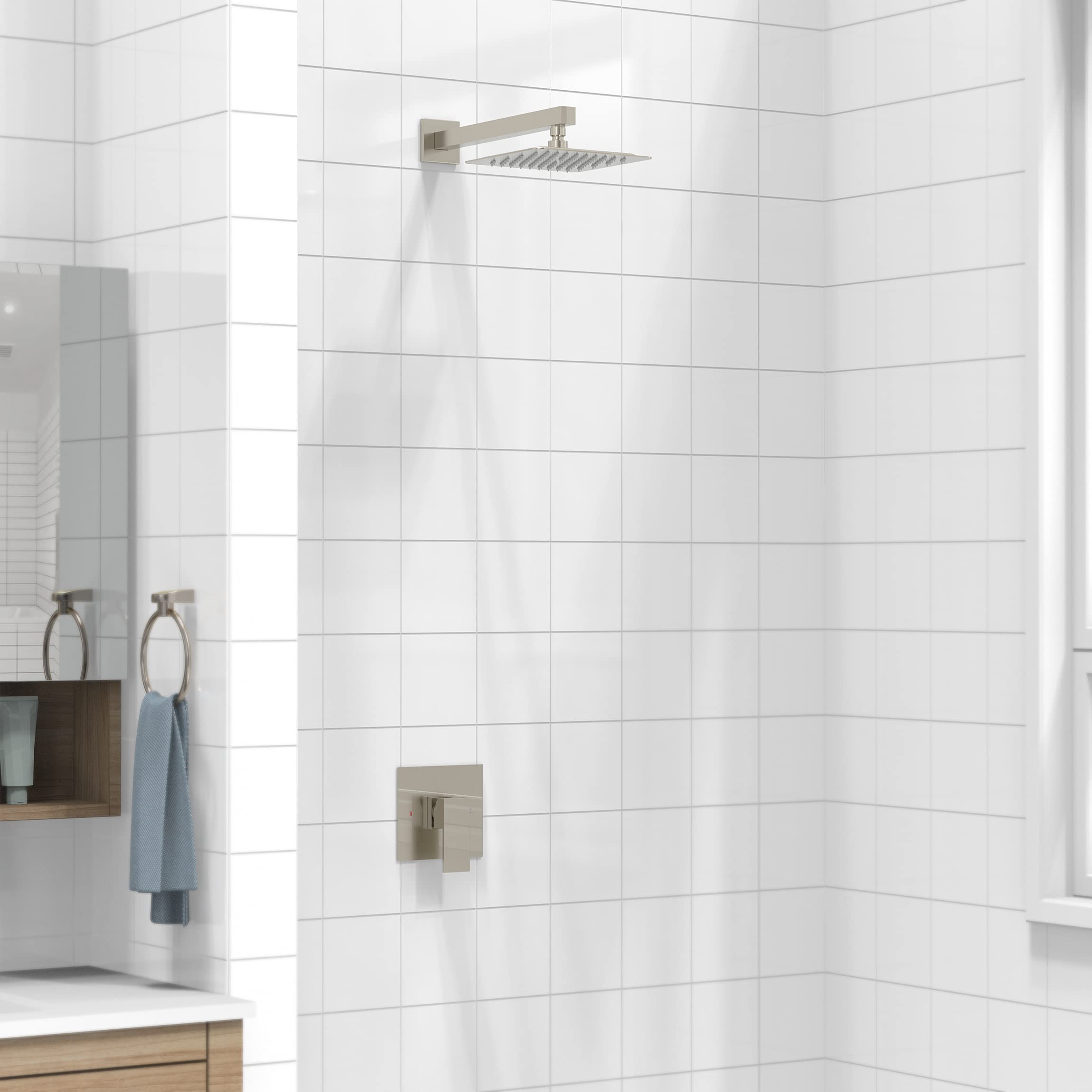 8 Inch Cross Bar Shower Kit （Square）
