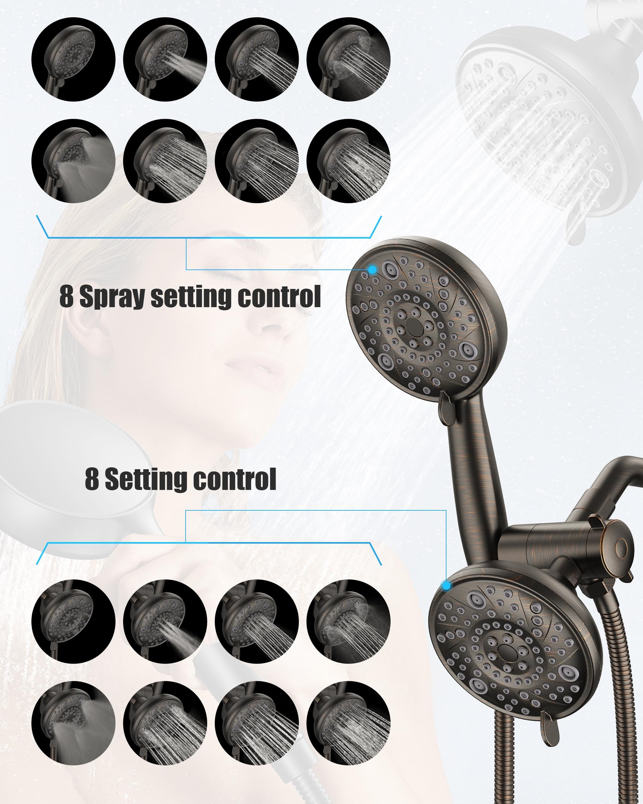 Dual Shower Head Set (Bathtub)