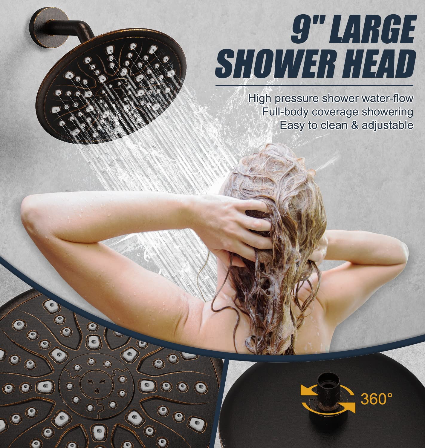 9 Inch Shower Set (Bathtub)