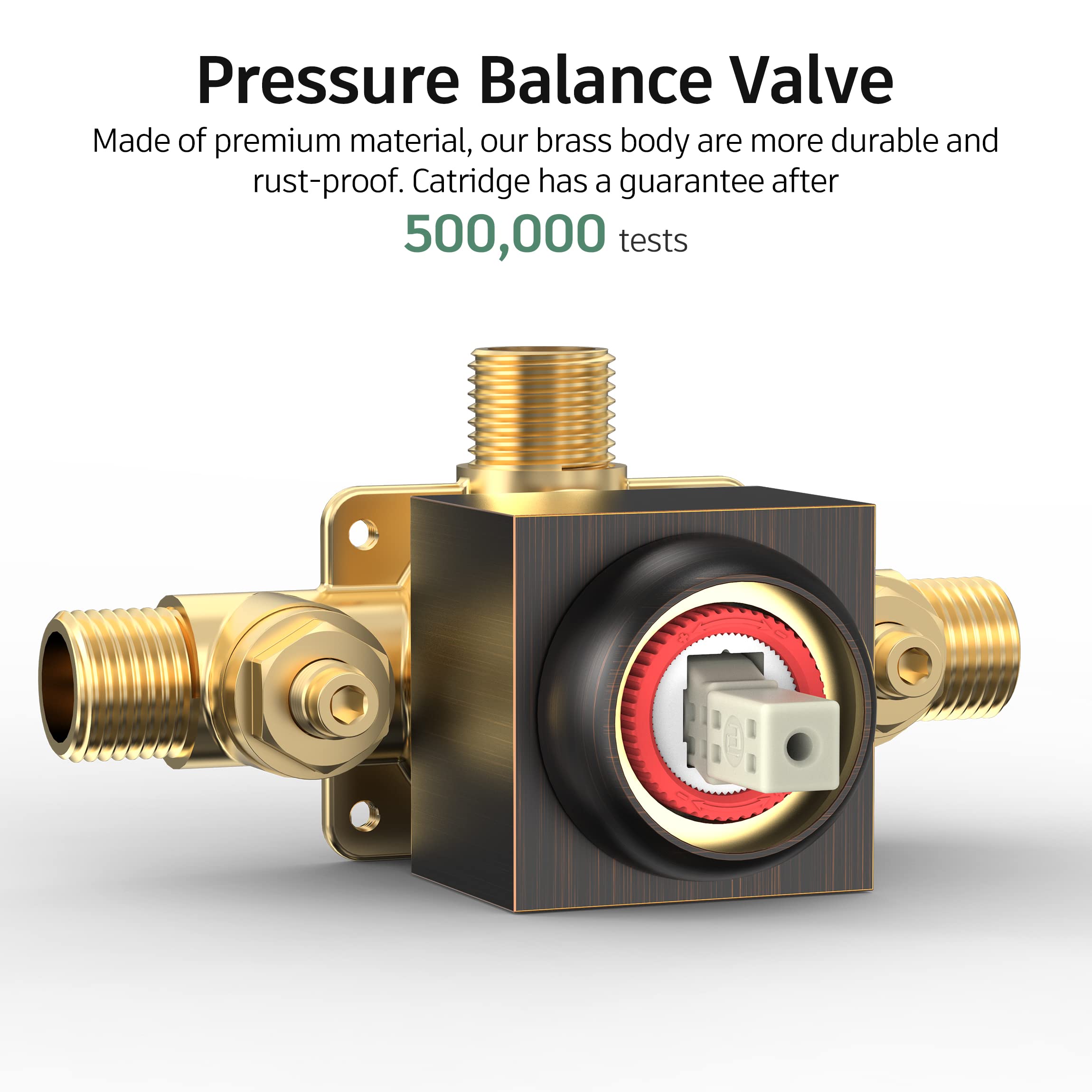 8 Inch Cross Bar Shower Kit （Square）