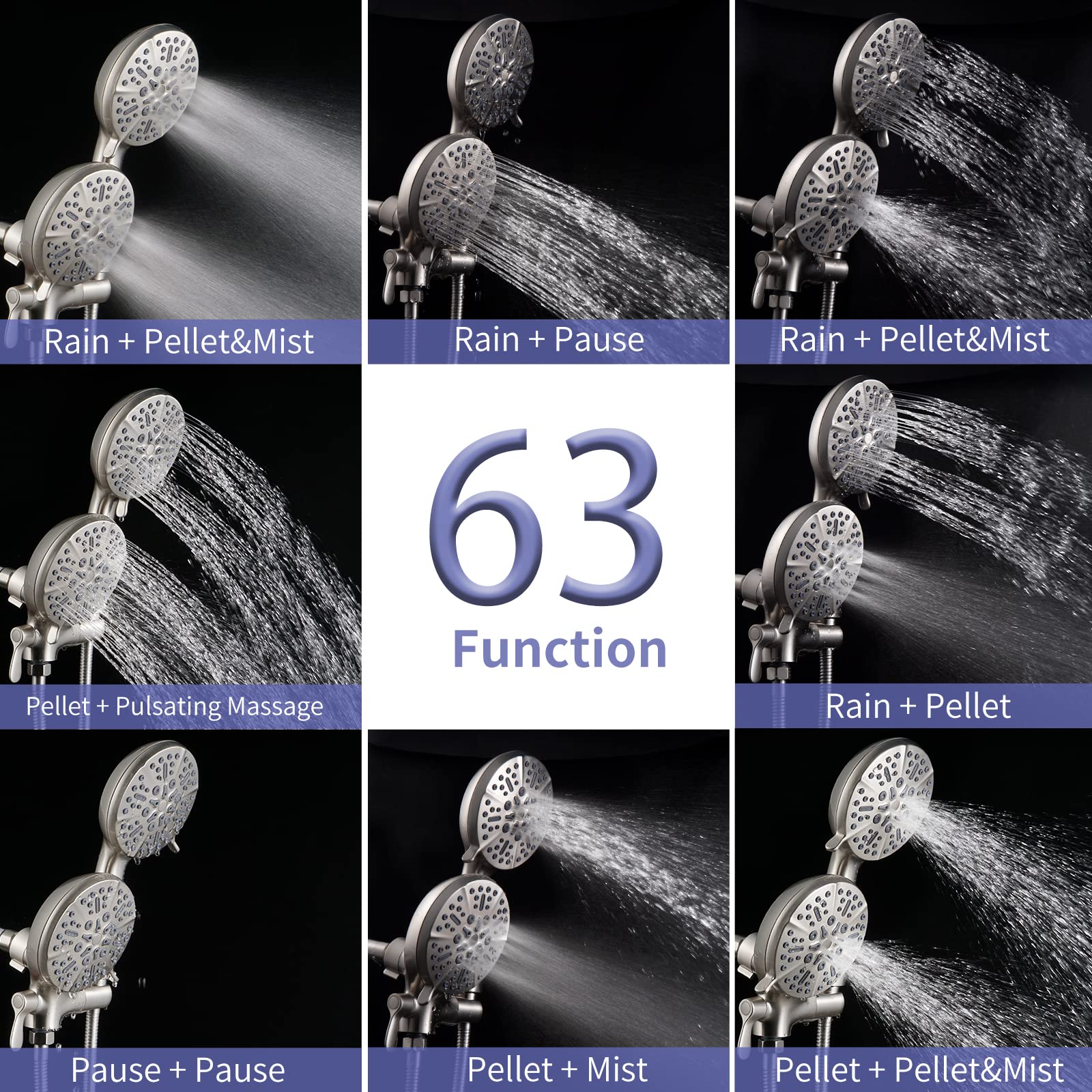 Dual Shower Head Wall Mounted System