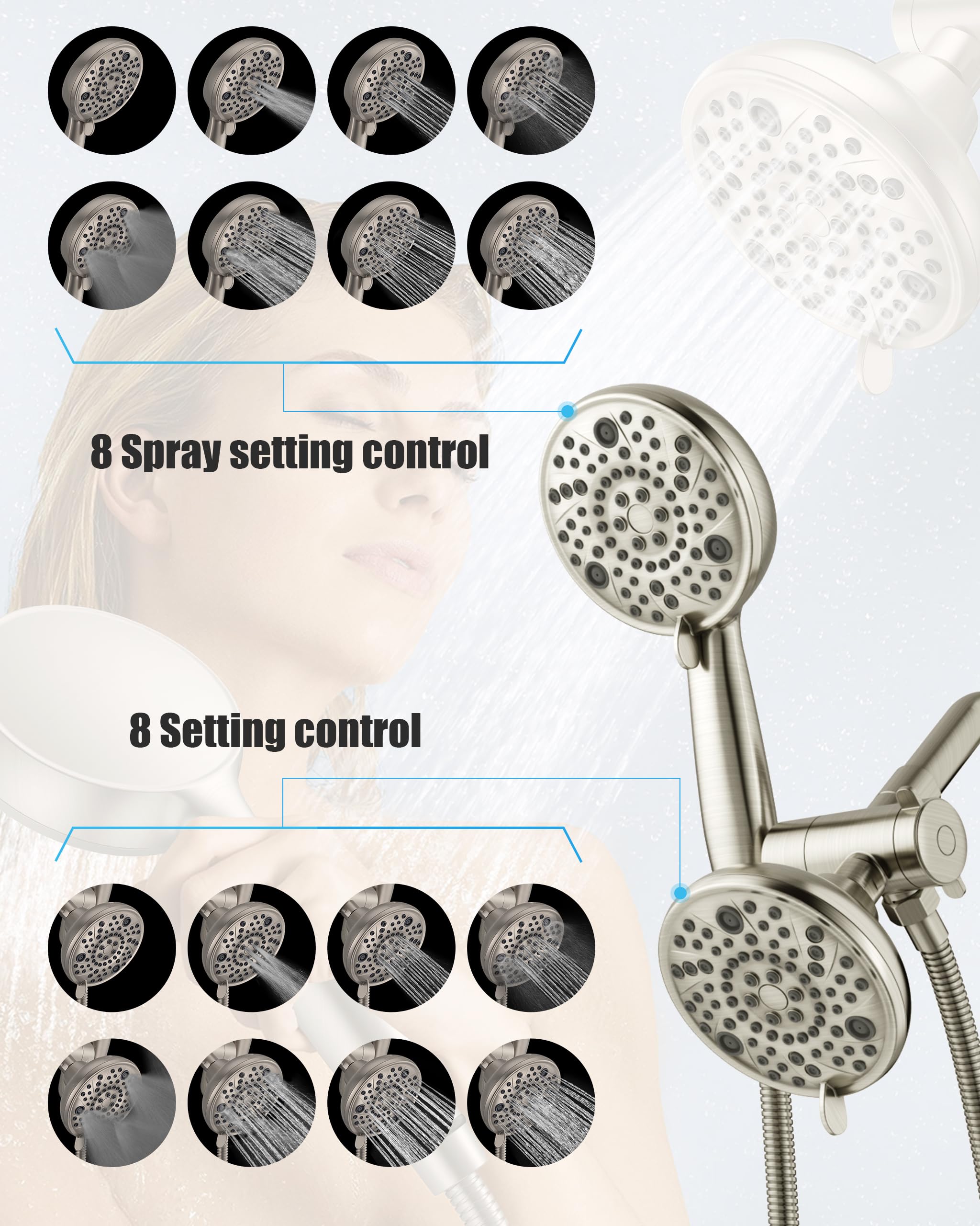 Dual Shower Head Set (Bathtub)