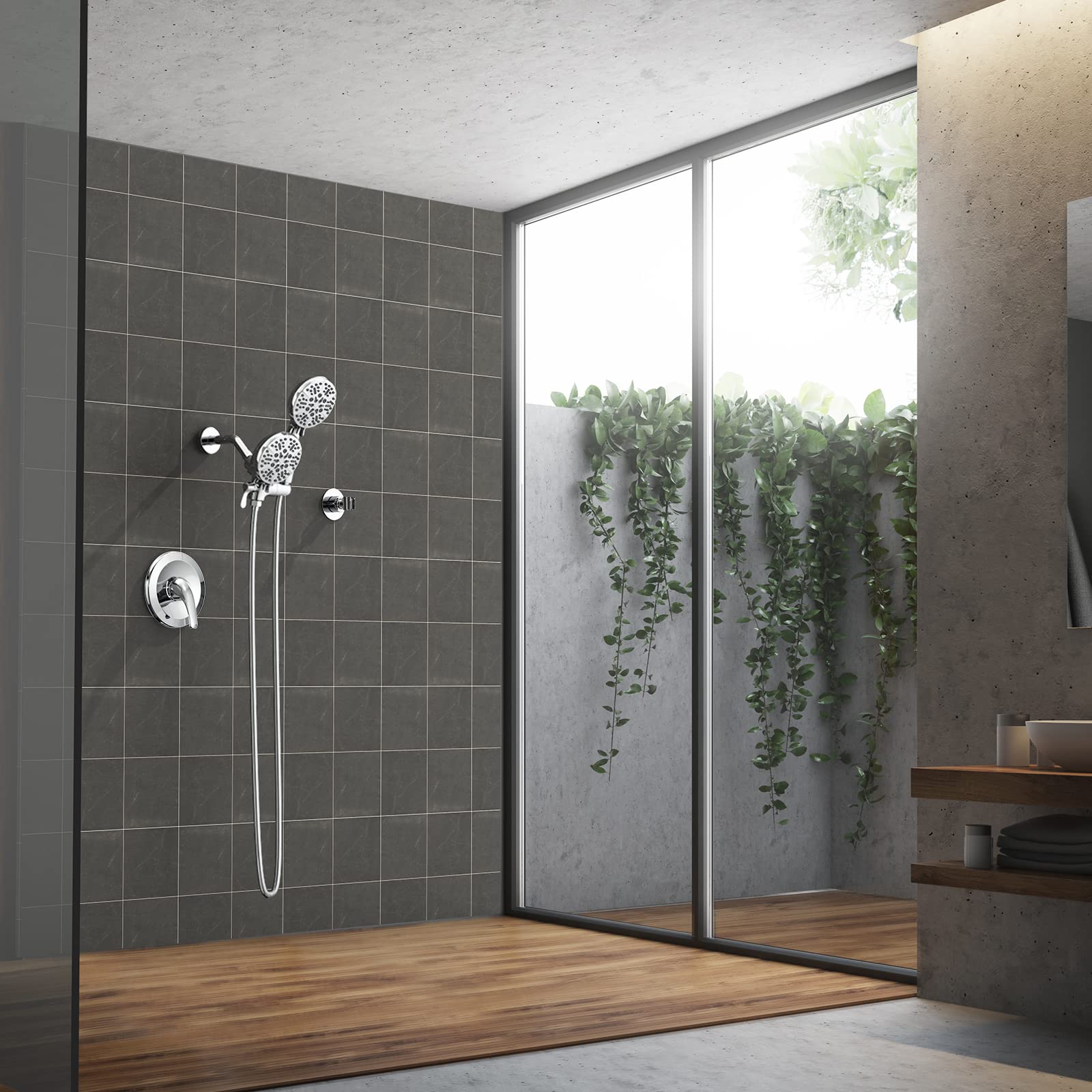 Dual Shower Head Wall Mounted System