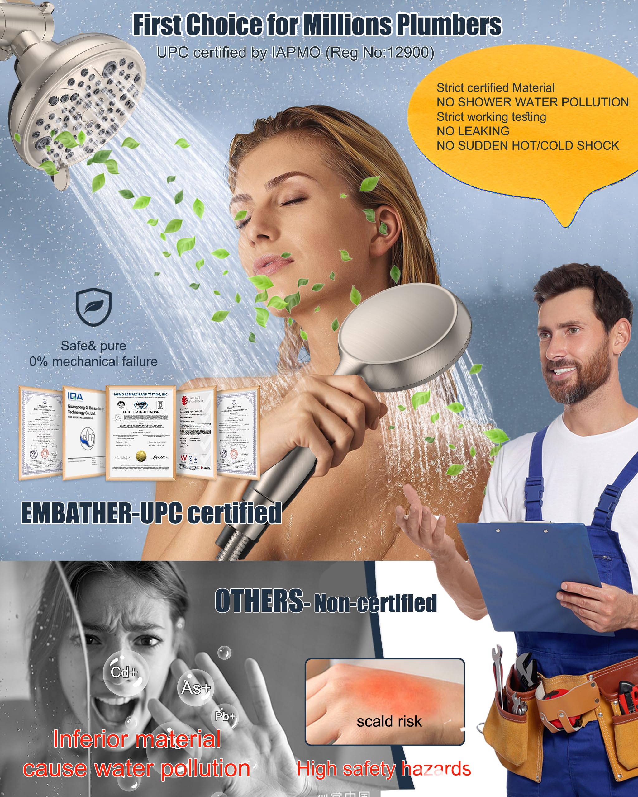 Dual Shower Head Set (Bathtub)