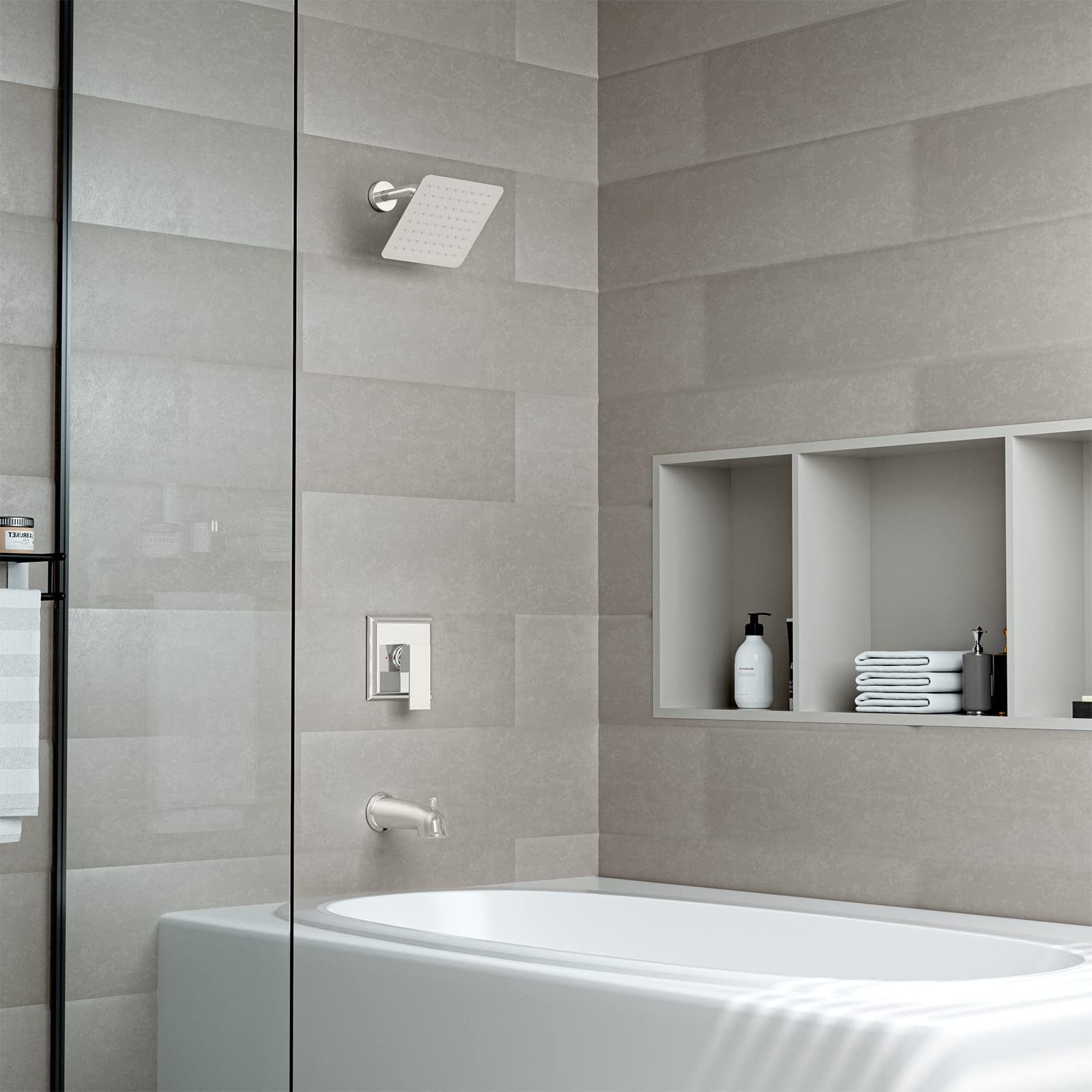 8 Inch Bend Pipe Shower Set (Bathtub)