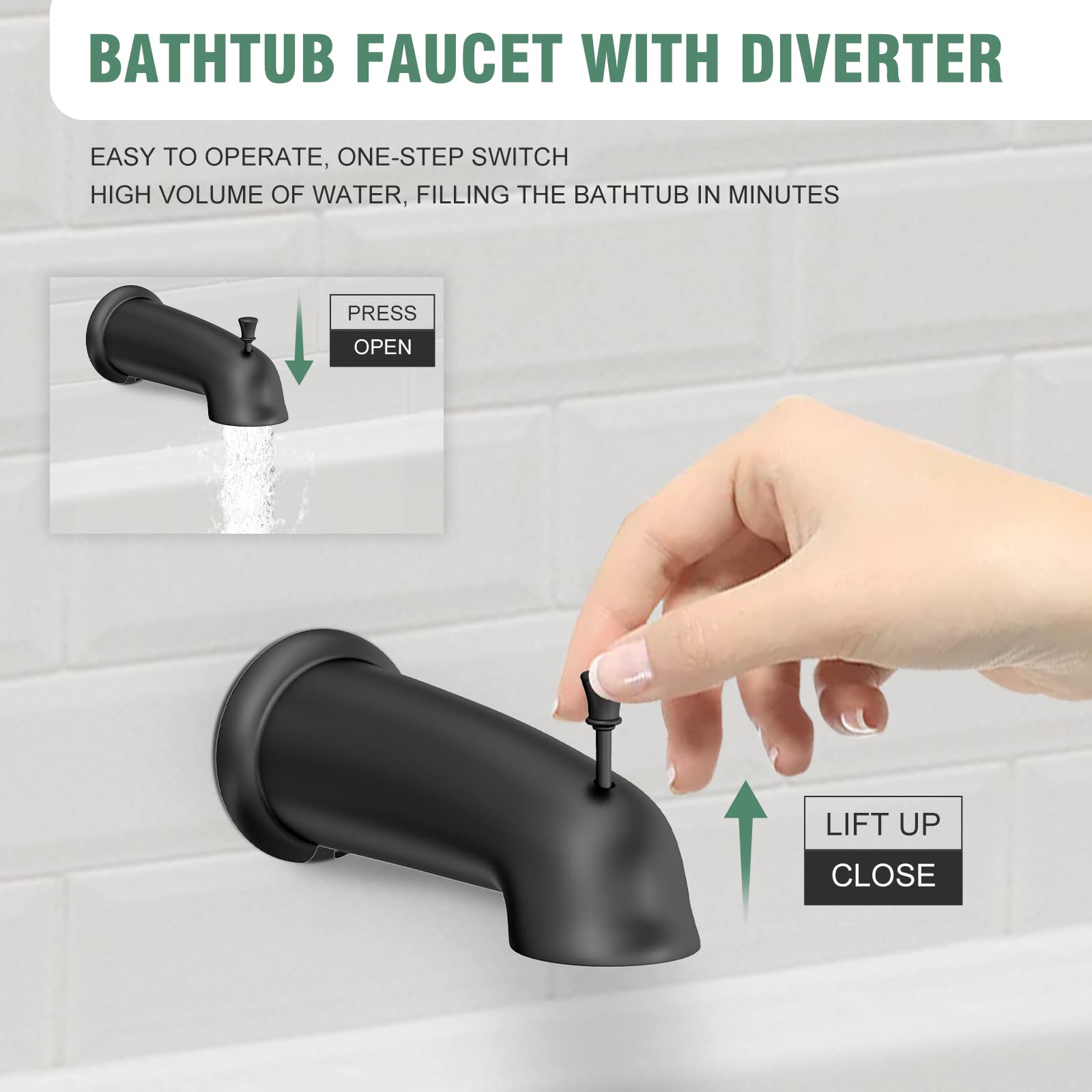 8 Inch Bend Pipe Shower Set (Bathtub)