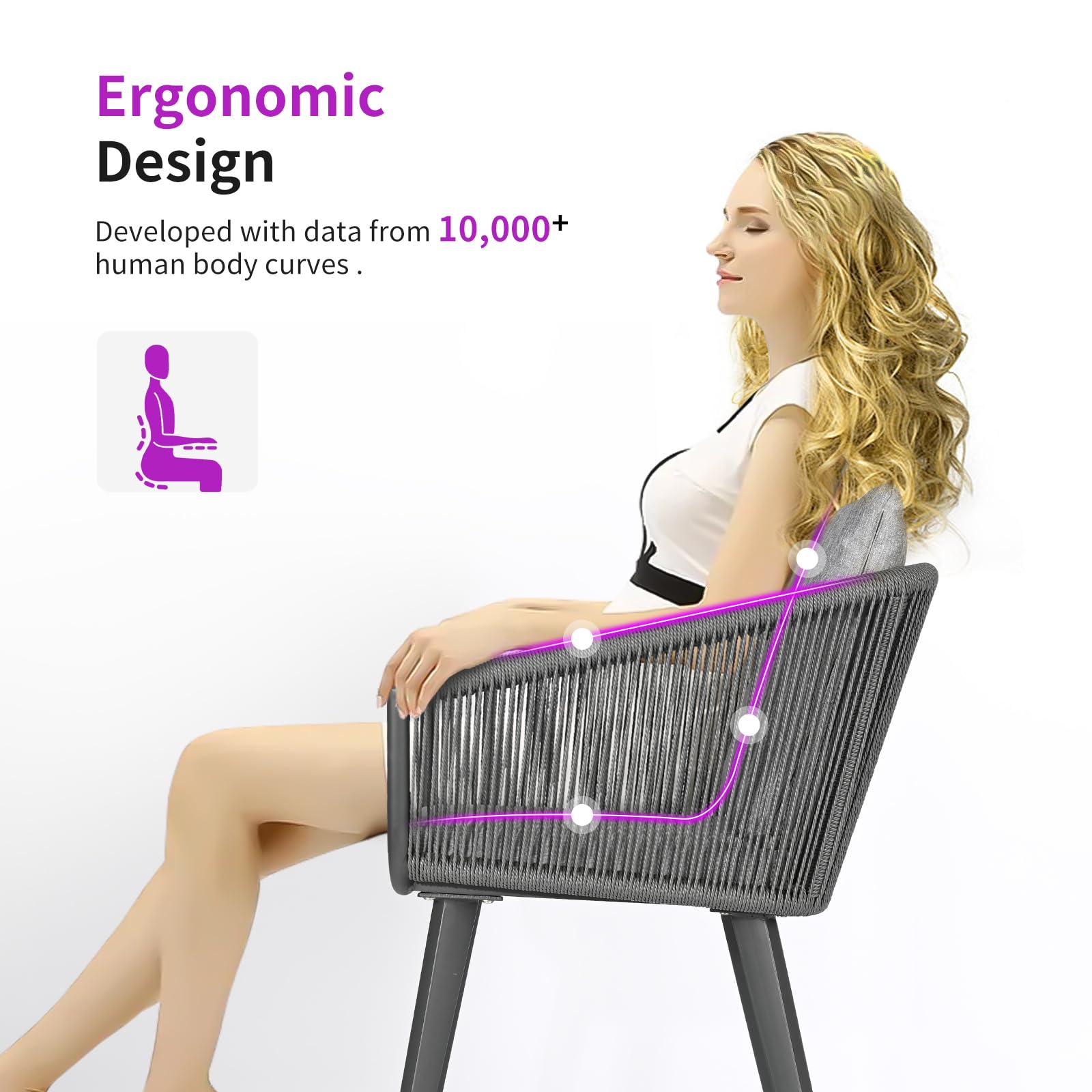 11-Piece Outdoor Dining Set for 10 (Table + 10 Chairs with Cushions)​​