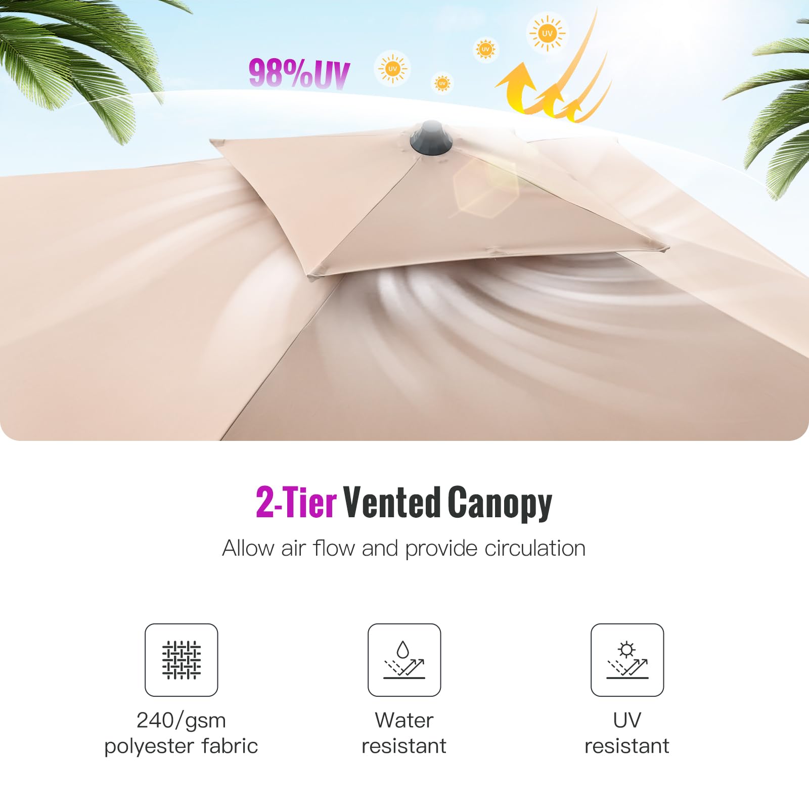 Patio Umbrella Outdoor 11Ft