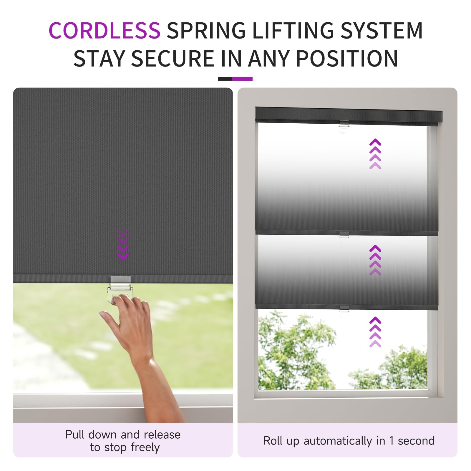 Cordless Blackout Pull-Down Shades with Valance