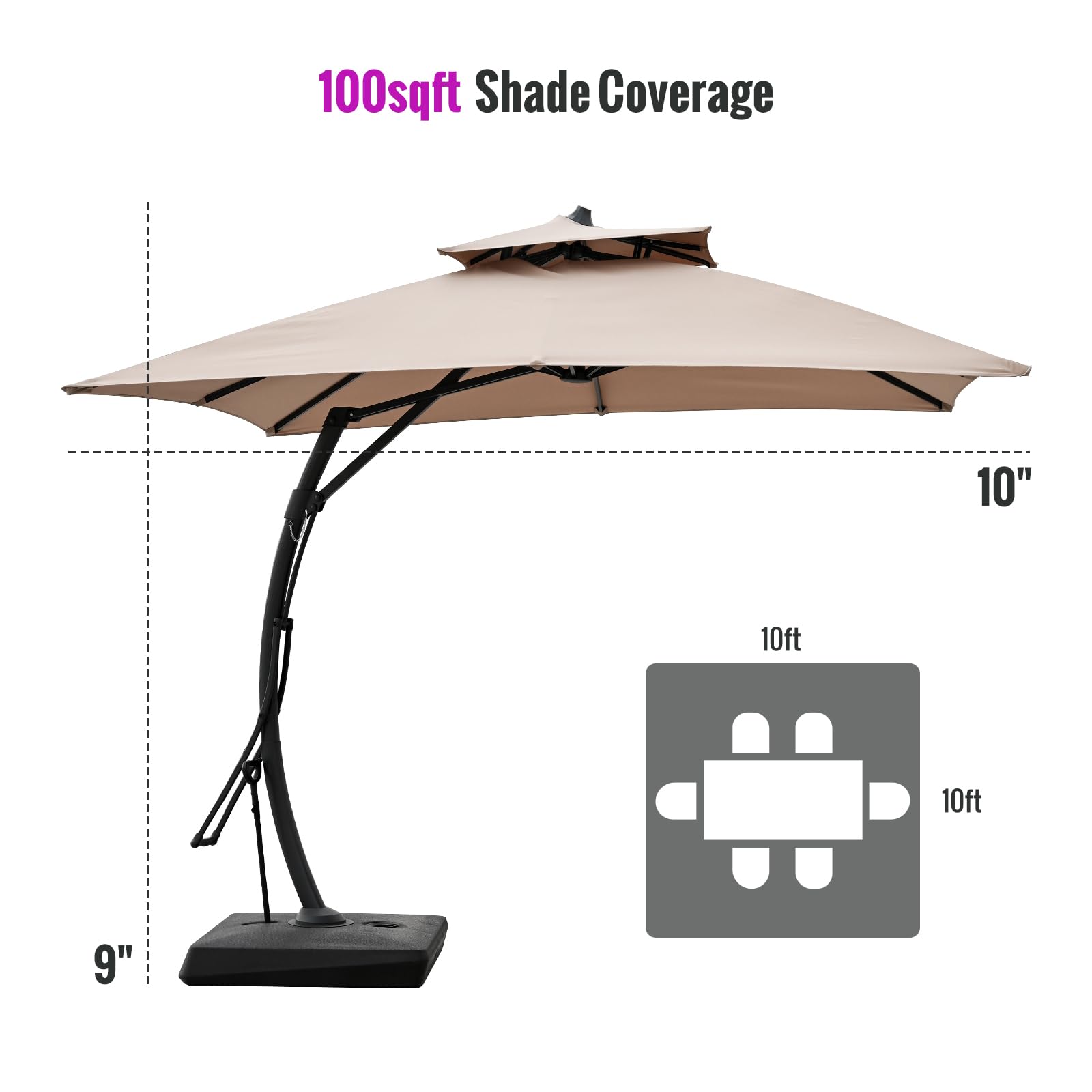 Patio Umbrella Outdoor 11Ft