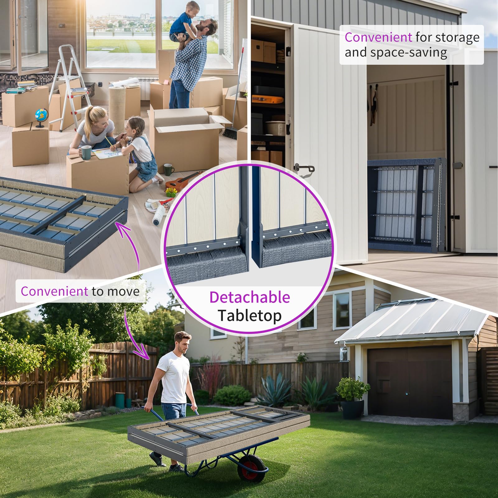 11-Piece Outdoor Dining Set for 10 (Table + 10 Chairs with Cushions)​​