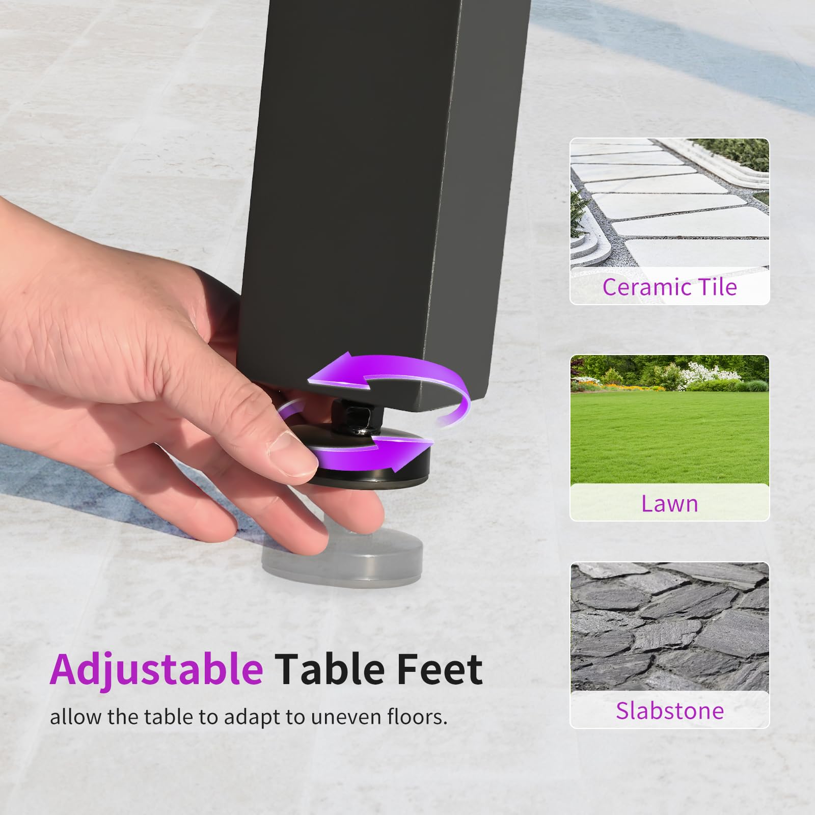 11-Piece Outdoor Dining Set for 10 (Table + 10 Chairs with Cushions)​​