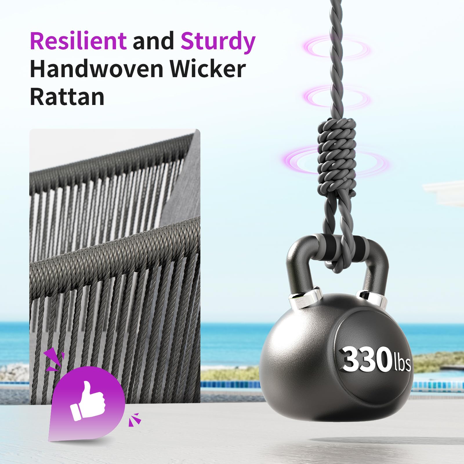 11-Piece Outdoor Dining Set for 10 (Table + 10 Chairs with Cushions)​​