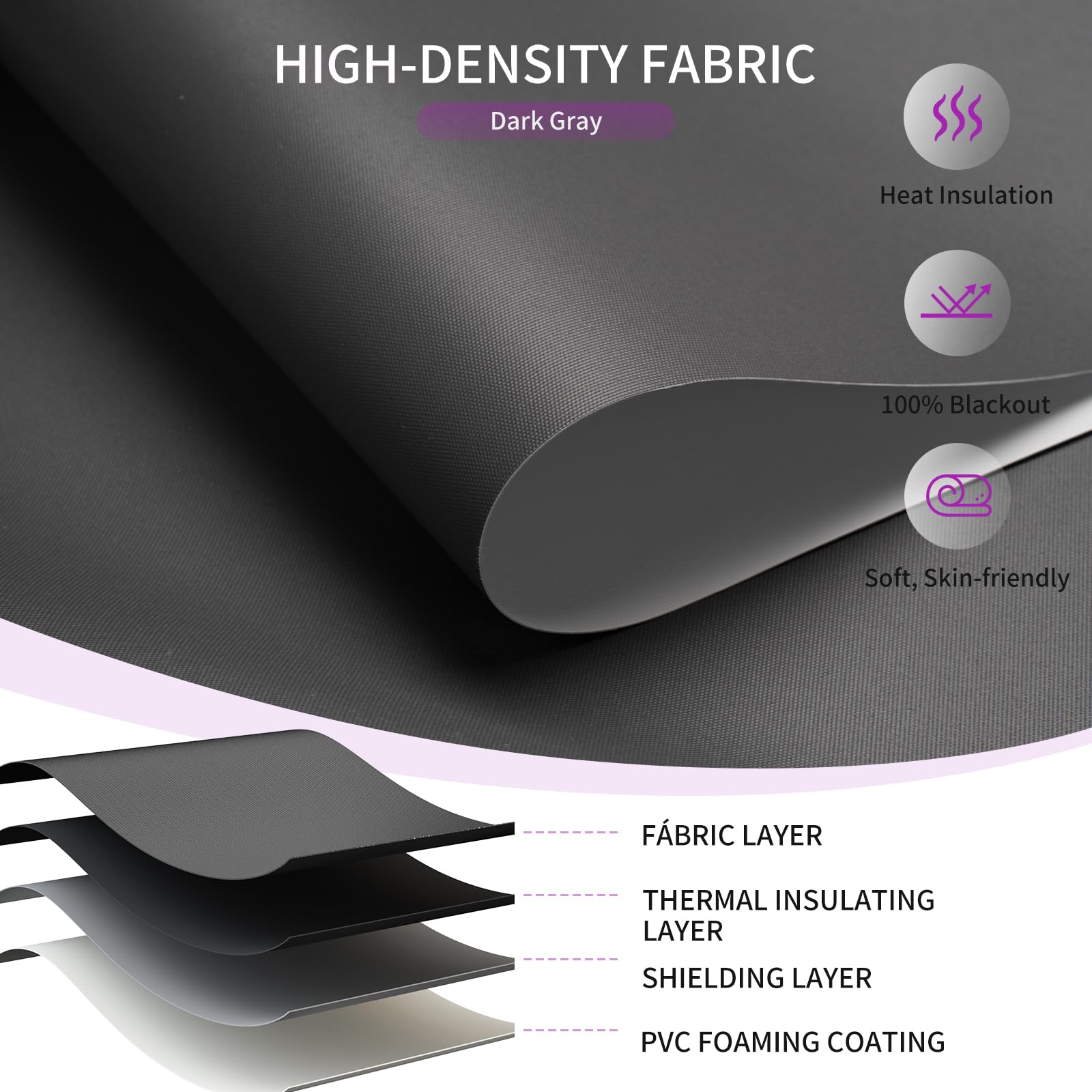 Cordless Blackout Pull-Down Shades with Valance