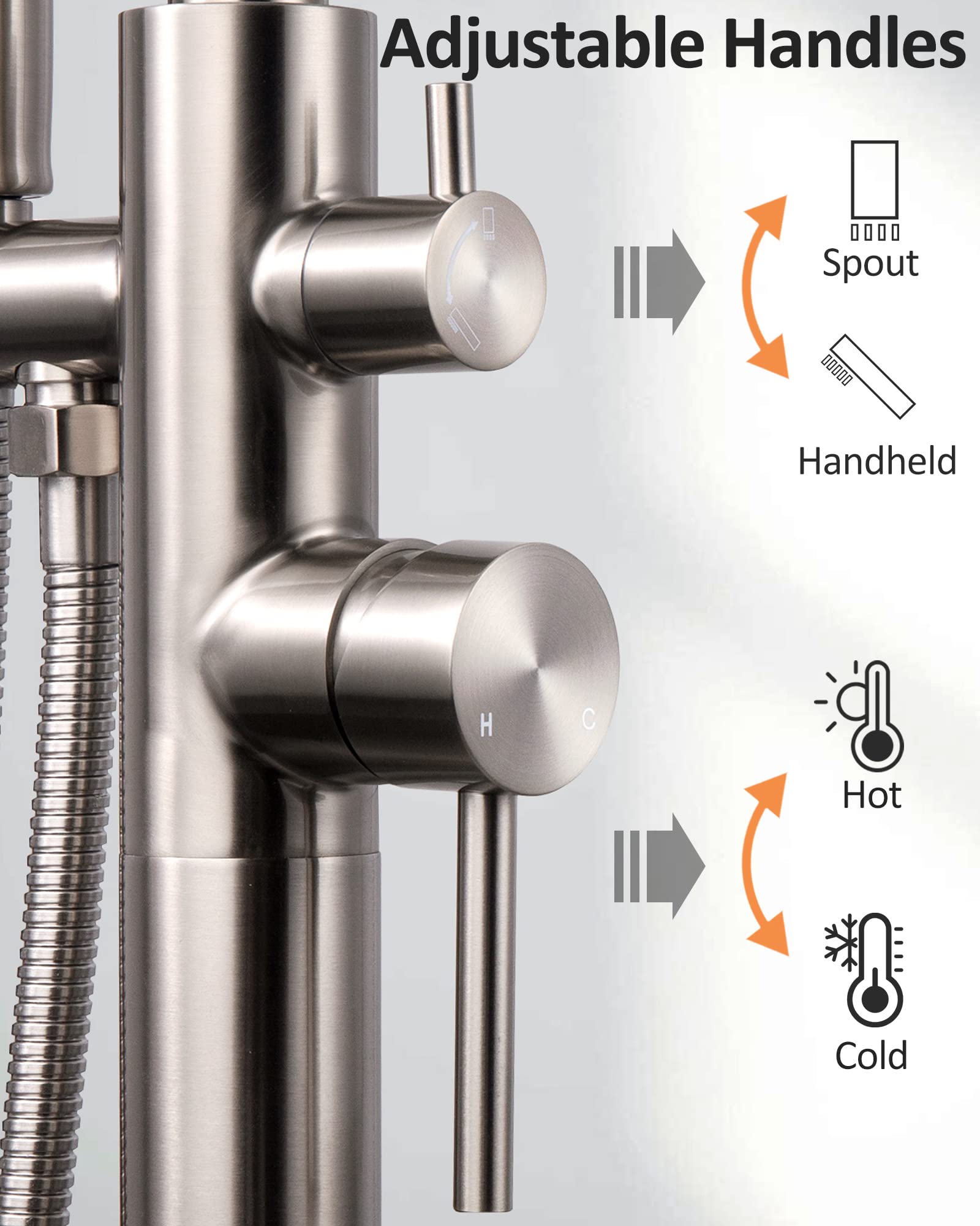 Floor-mounted Bathtub Faucet Set