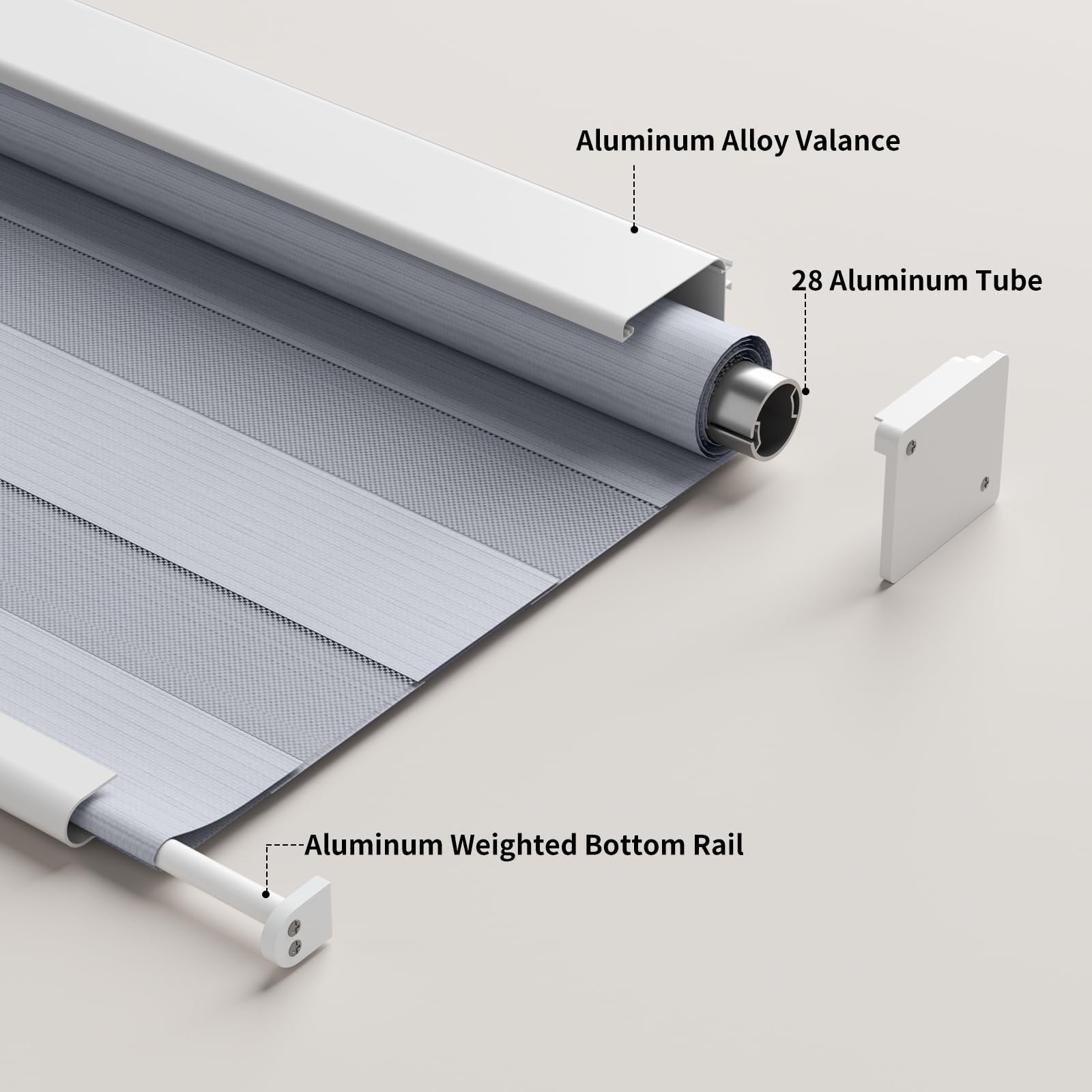 Zebra Sheer Roller Shades with Valance