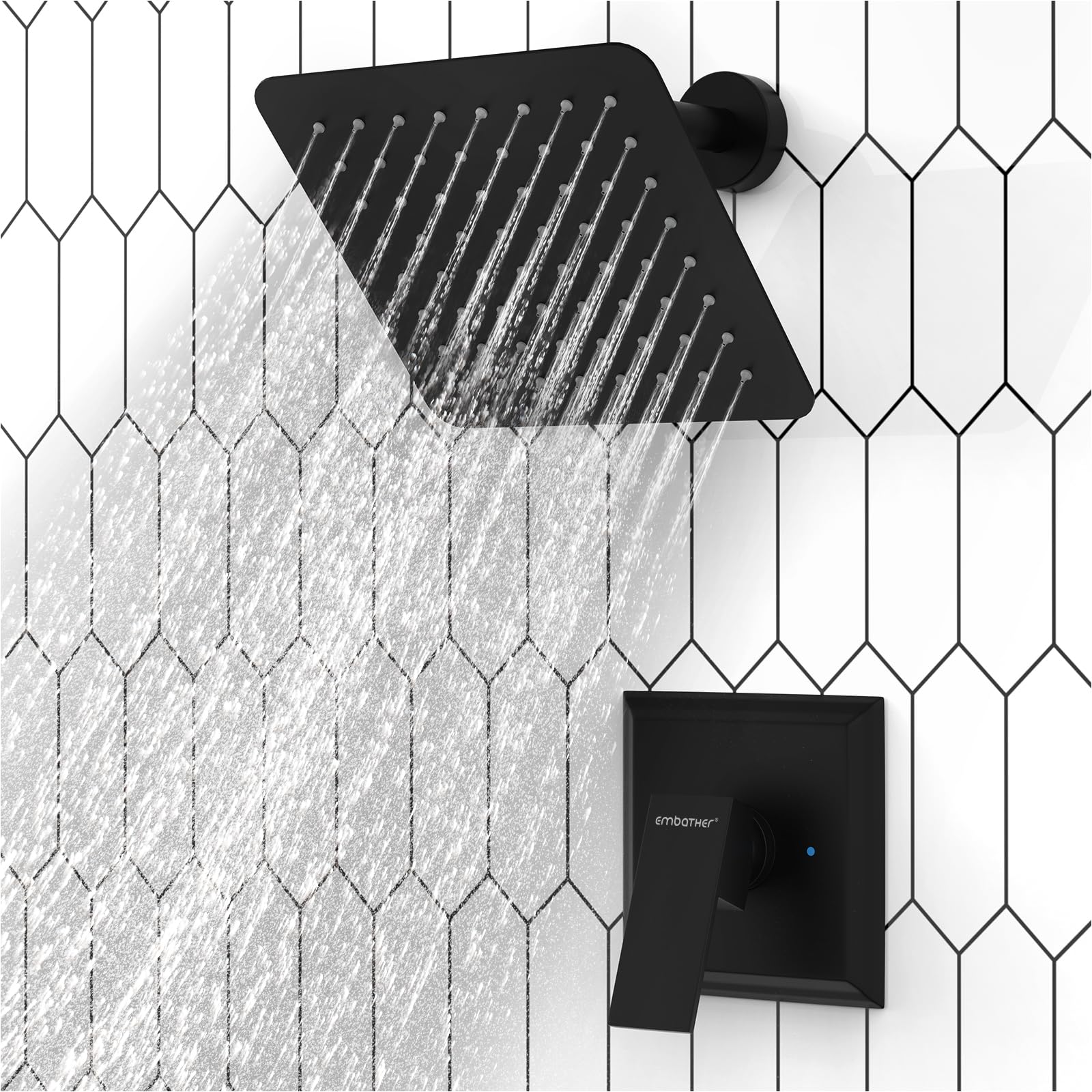 8 Inch Elbow Pipe Shower Kit （Square）