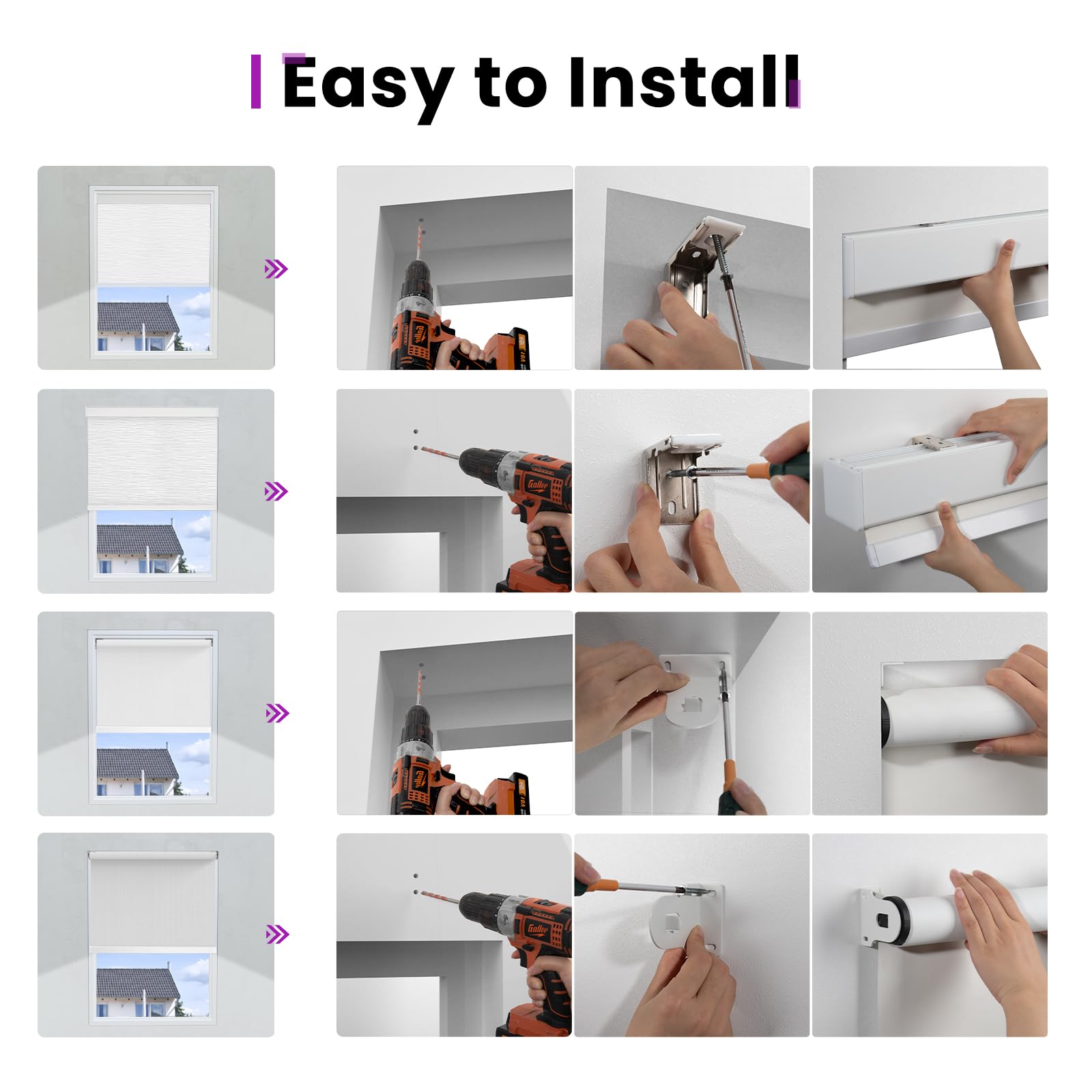 Smart Motorized Shangri-La Shades - Works with Alexa/Google