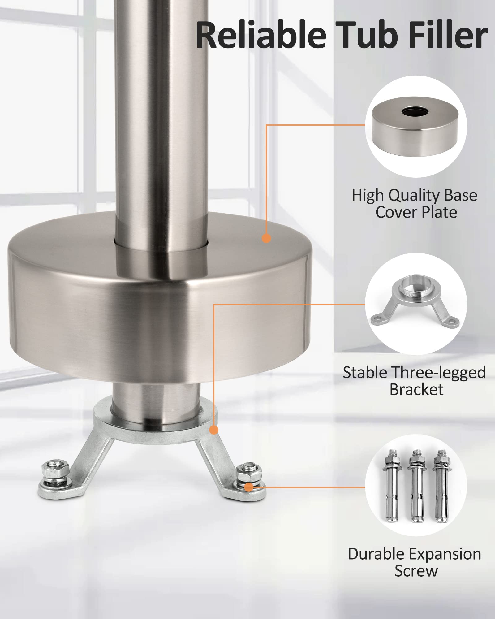 Floor-mounted Bathtub Faucet Set