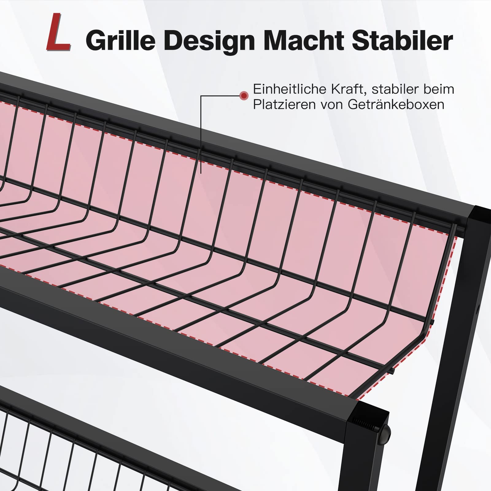 Adjustable Metal Beverage Crate Shelf (Holds 6 Crates)