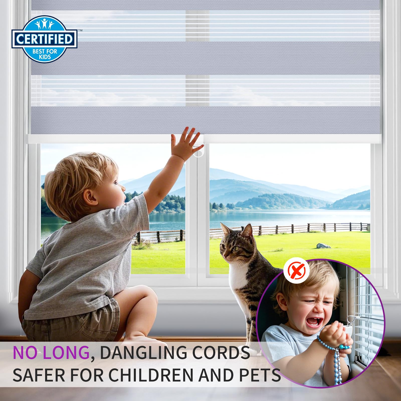 Zebra Sheer Roller Shades with Valance