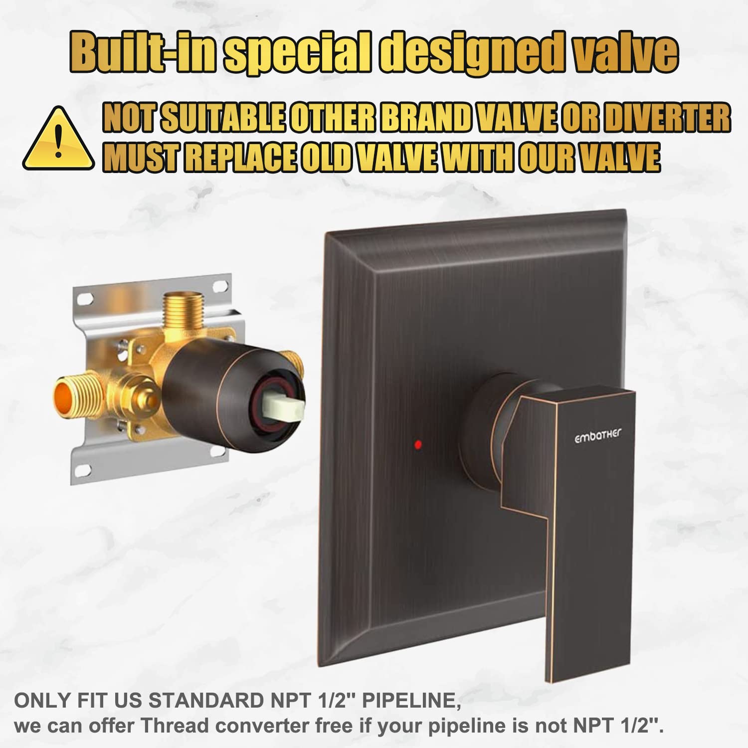 8 Inch Elbow Pipe Shower Kit （Square）