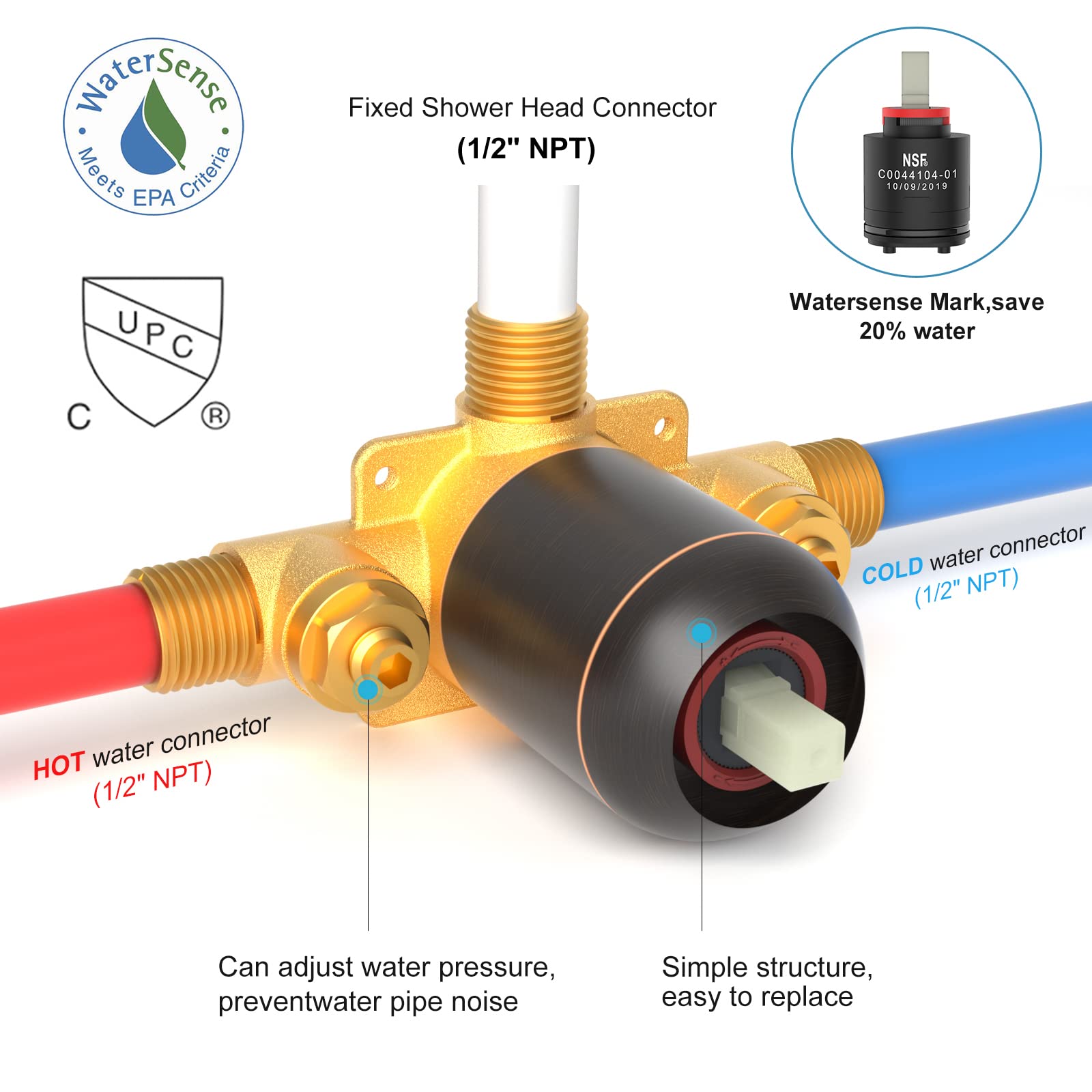 8 Inch Elbow Pipe Shower Kit （Square）