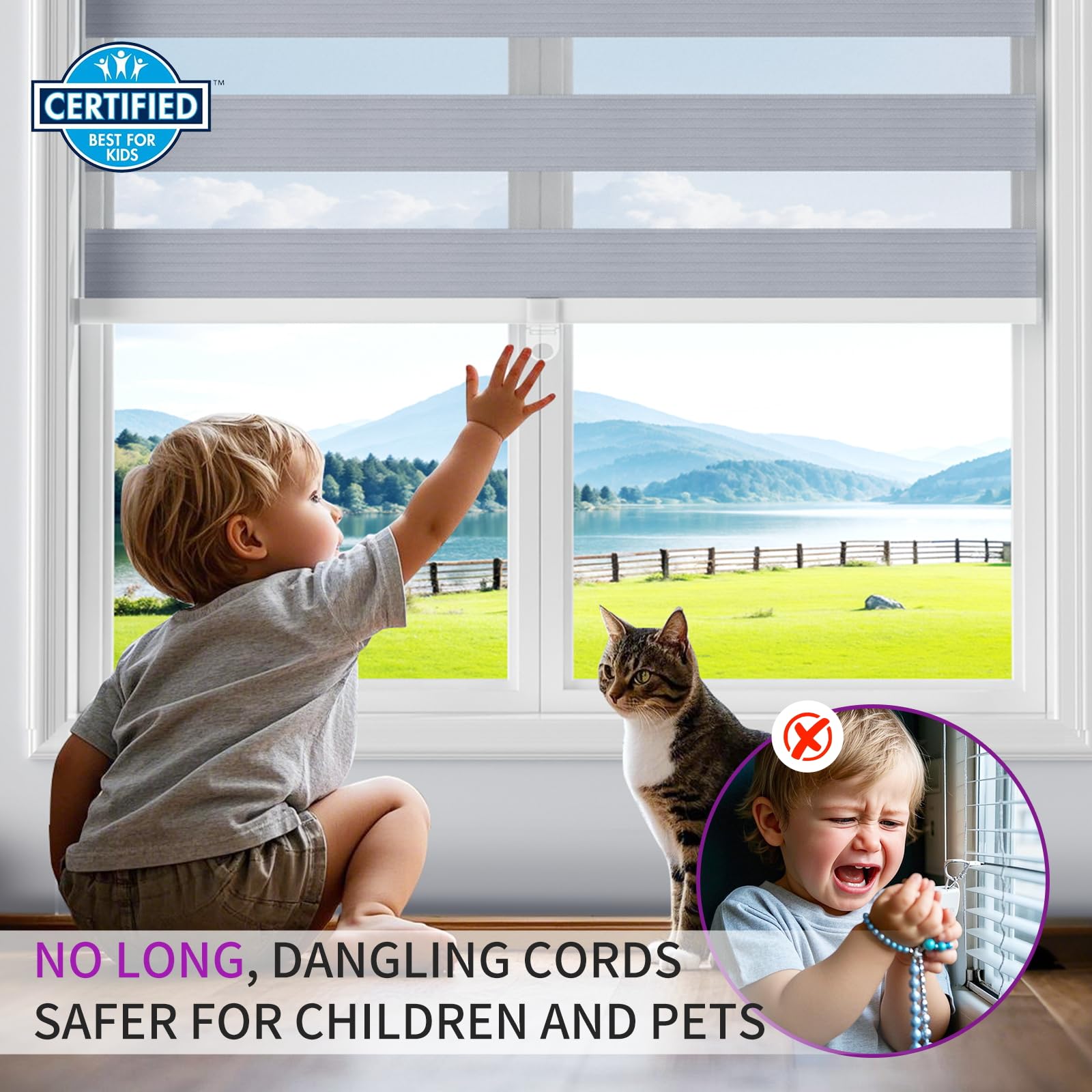 Zebra Sheer Roller Shades with Valance