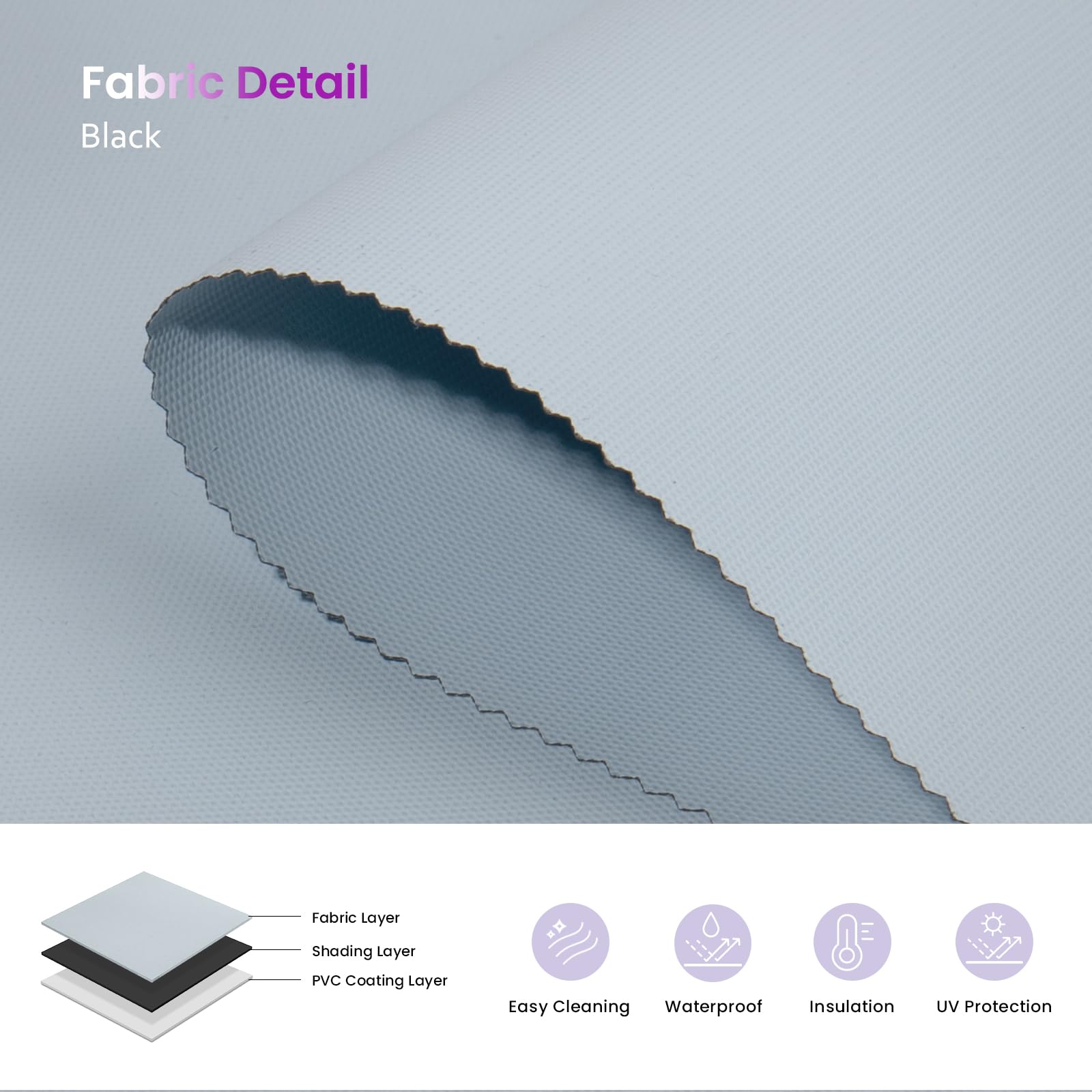 Smart Blackout Roller Shades - Motorized & Voice Controlled (Custom Sizes)​