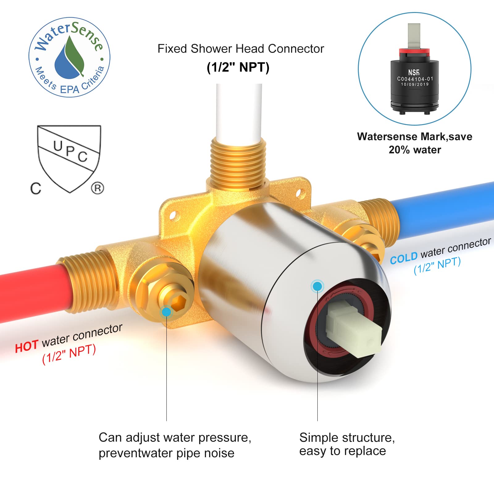 8 Inch Elbow Pipe Shower Kit （Square）