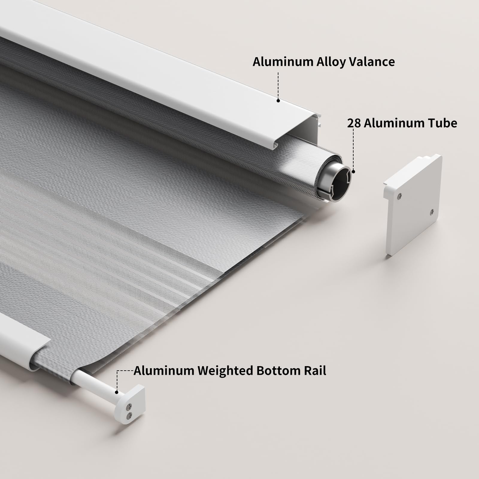 Zebra Sheer Roller Shades with Valance