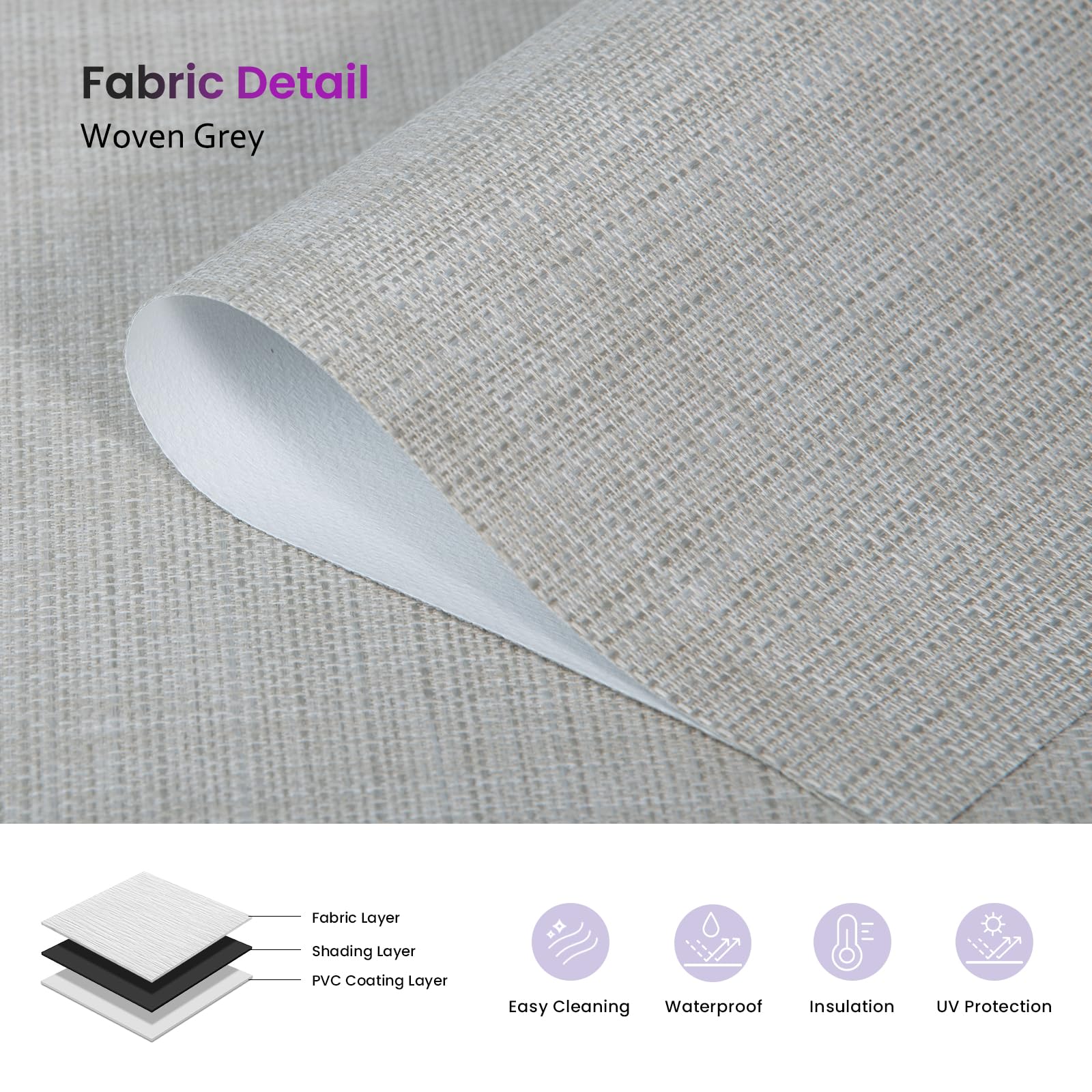 Smart Blackout Roller Shades - Motorized & Voice Controlled (Custom Sizes)​