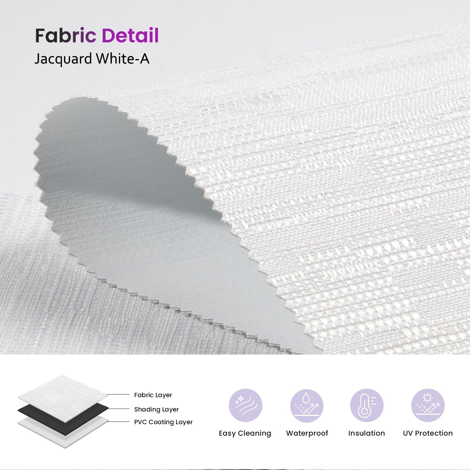 Smart Blackout Roller Shades - Motorized & Voice Controlled (Custom Sizes)​