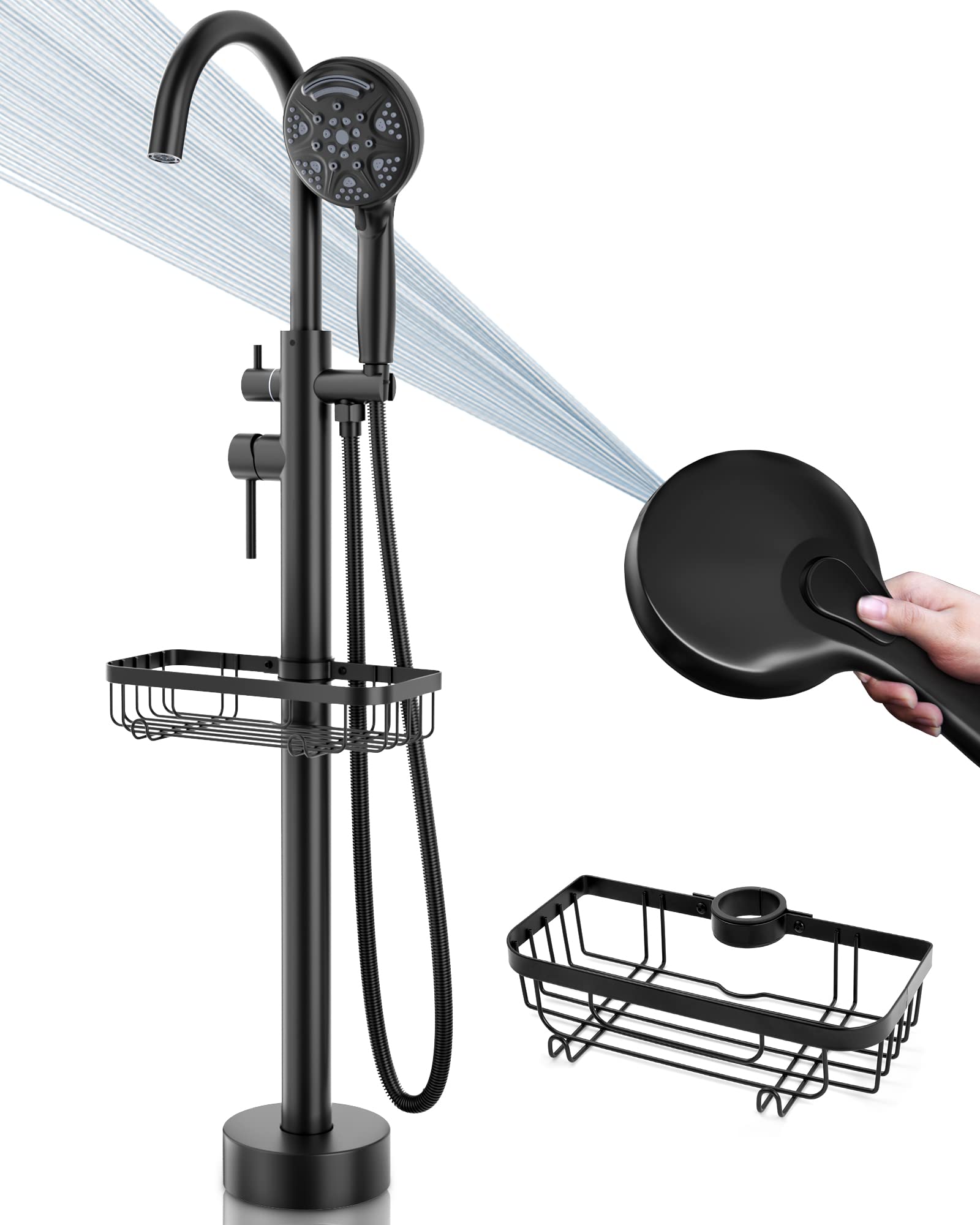 Floor-mounted Bathtub Faucet Set