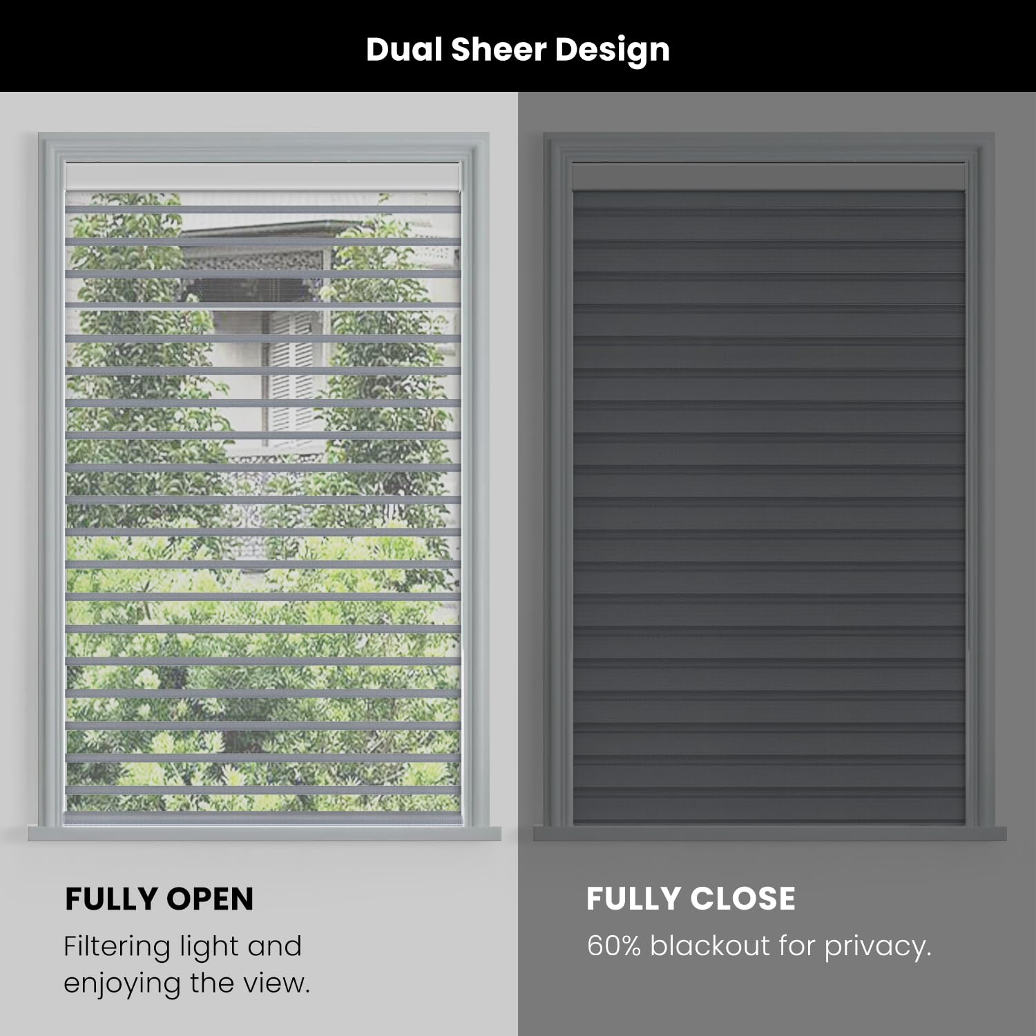 Smart Motorized Shangri-La Shades - Works with Alexa/Google