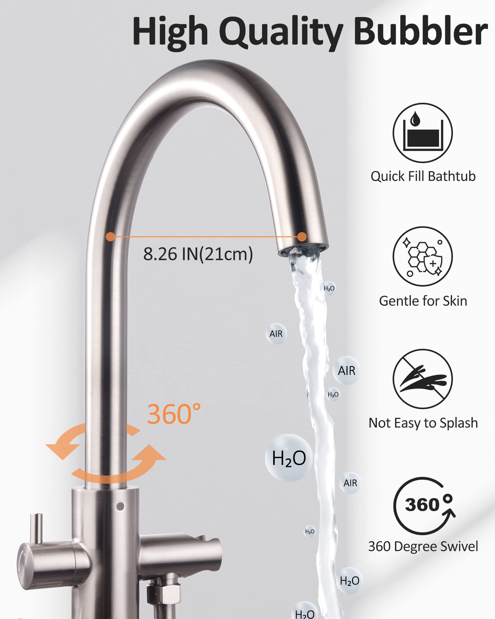 Floor-mounted Bathtub Faucet Set