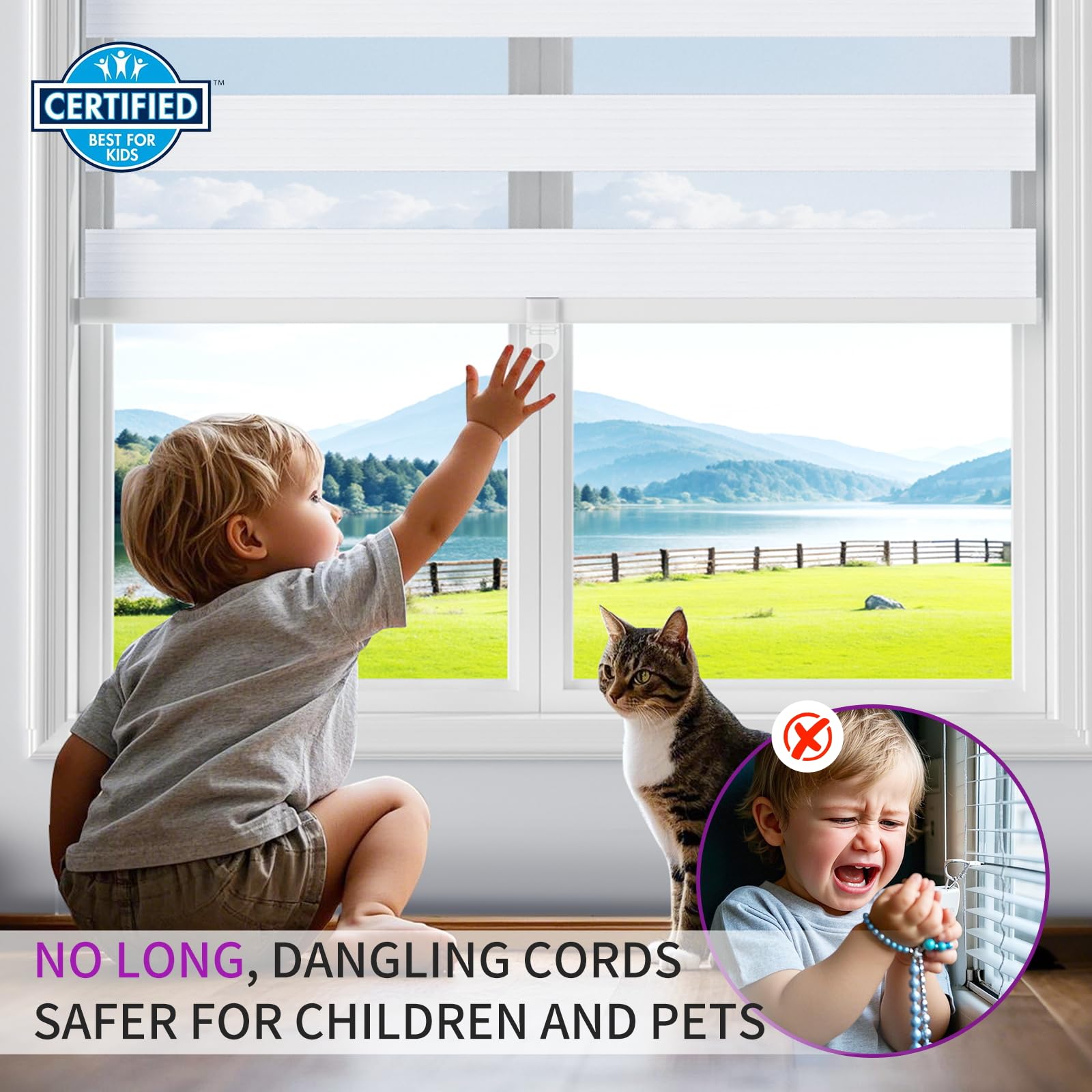 Zebra Sheer Roller Shades with Valance