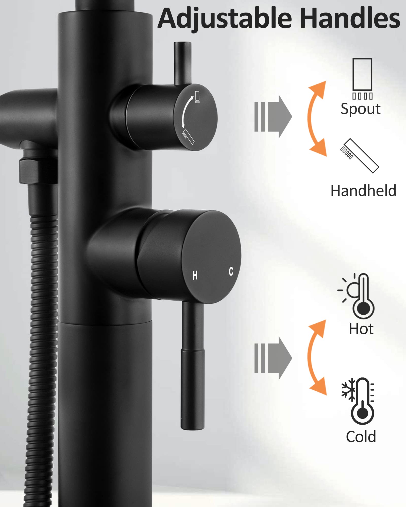 Floor-mounted Bathtub Faucet Set