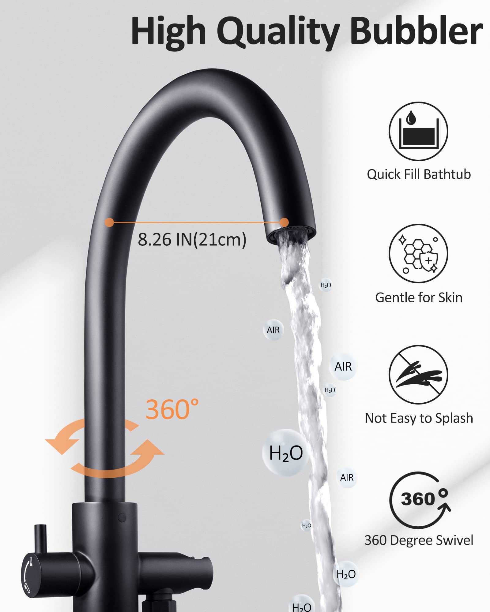 Floor-mounted Bathtub Faucet Set