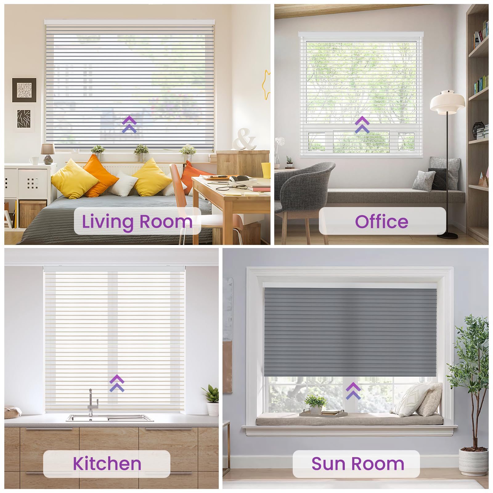 Smart Motorized Shangri-La Shades - Works with Alexa/Google