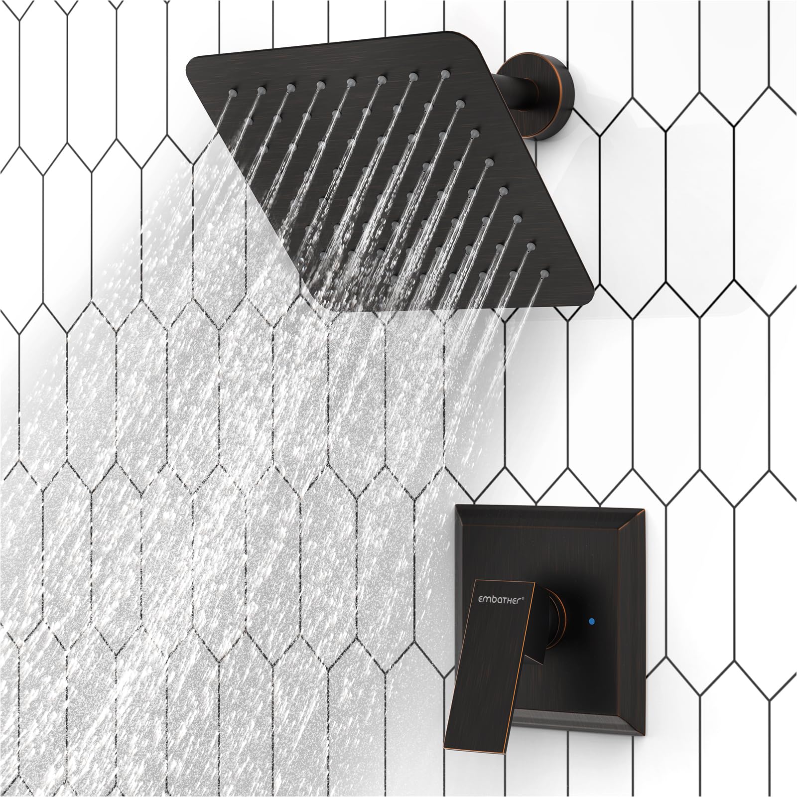 8 Inch Elbow Pipe Shower Kit （Square）