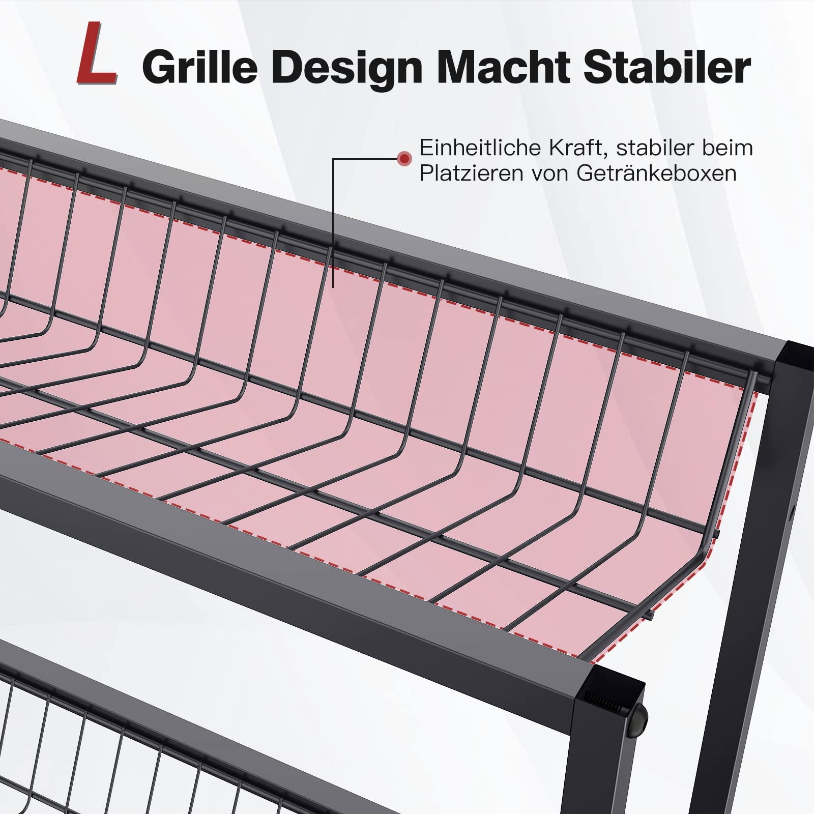 Adjustable Metal Beverage Crate Shelf (Holds 6 Crates)