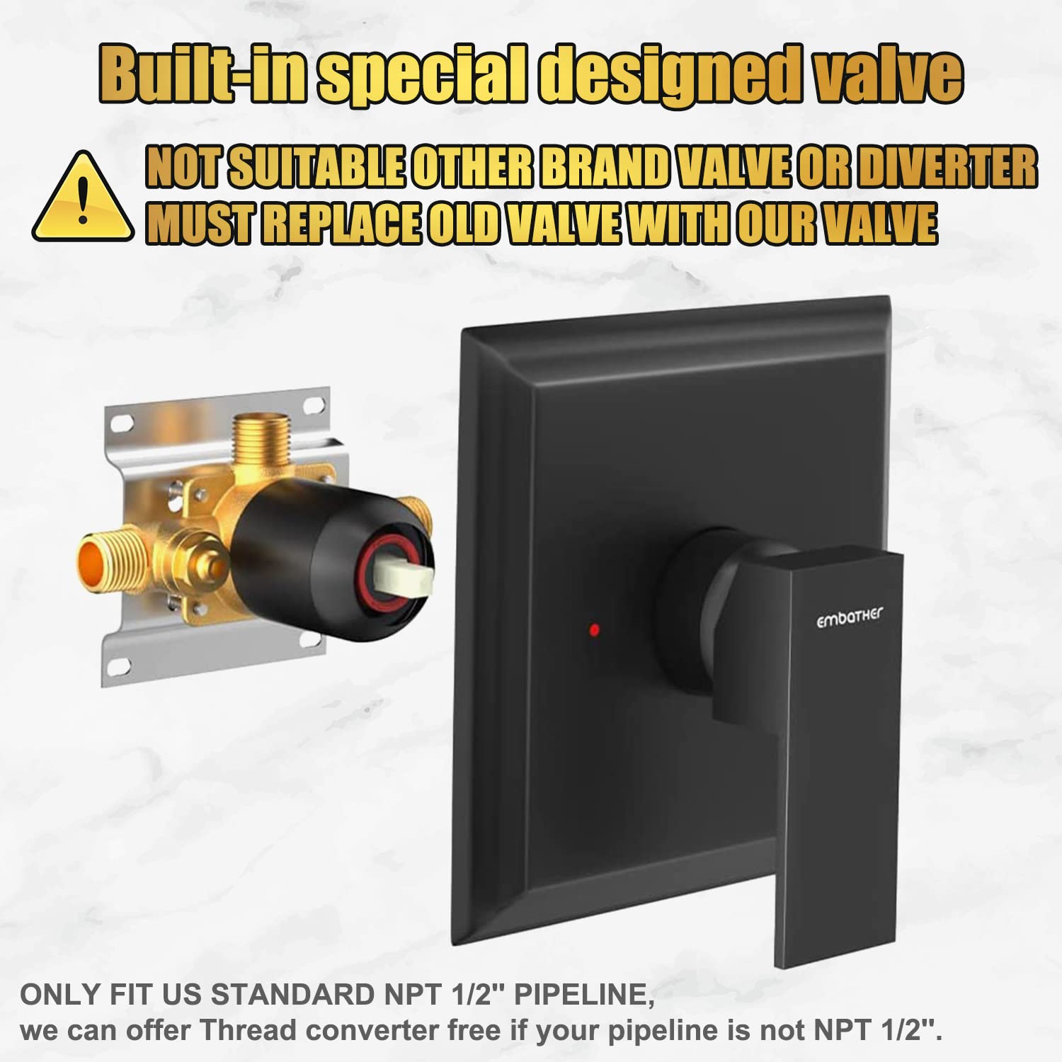 8 Inch Elbow Pipe Shower Kit （Square）