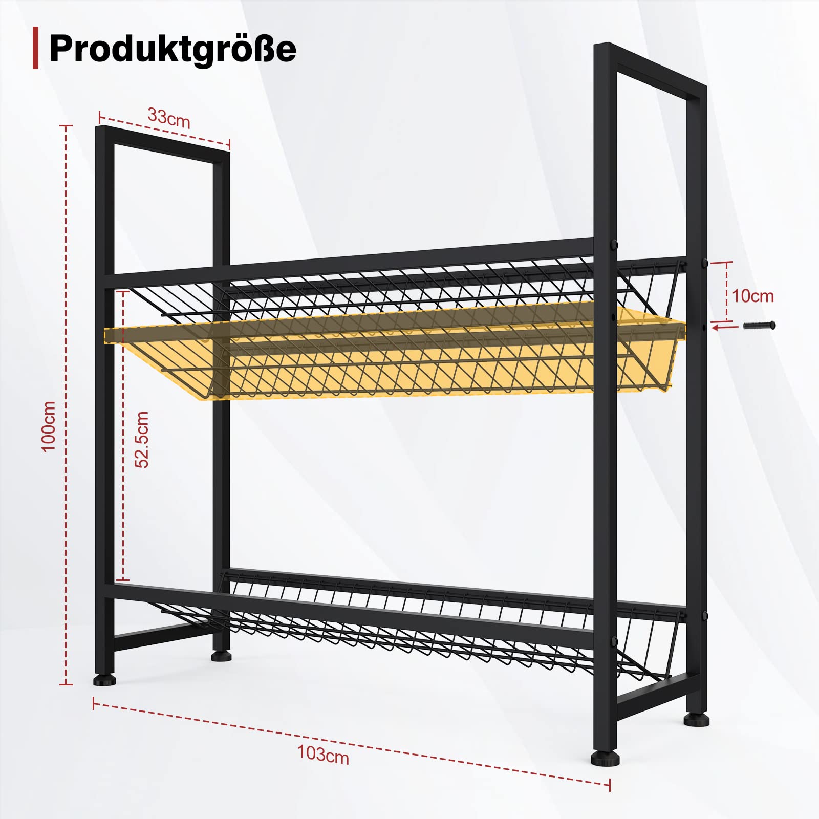 Adjustable Metal Beverage Crate Shelf (Holds 6 Crates)