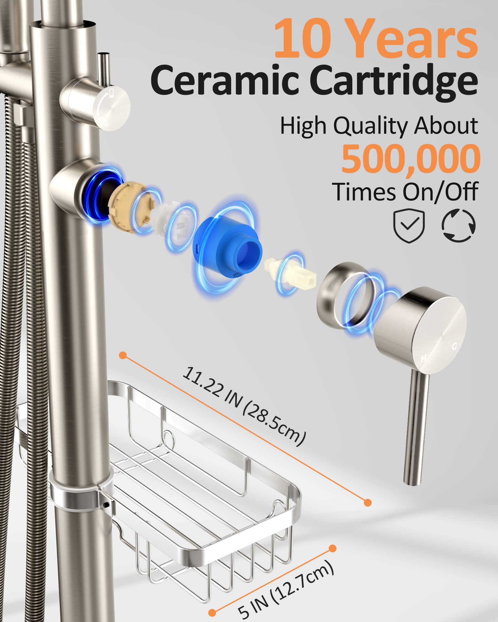 Floor-mounted Bathtub Faucet Set