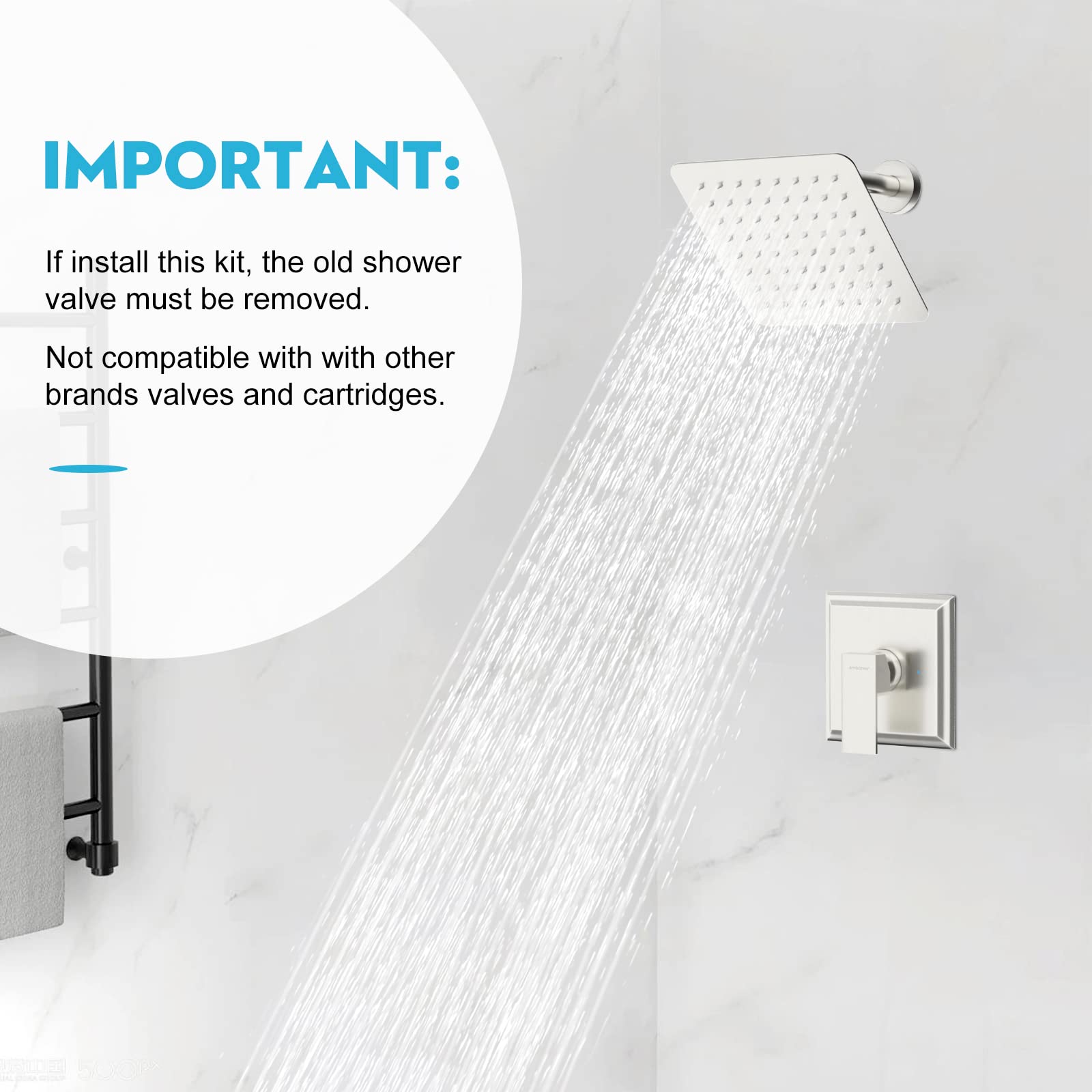 8 Inch Elbow Pipe Shower Kit （Square）