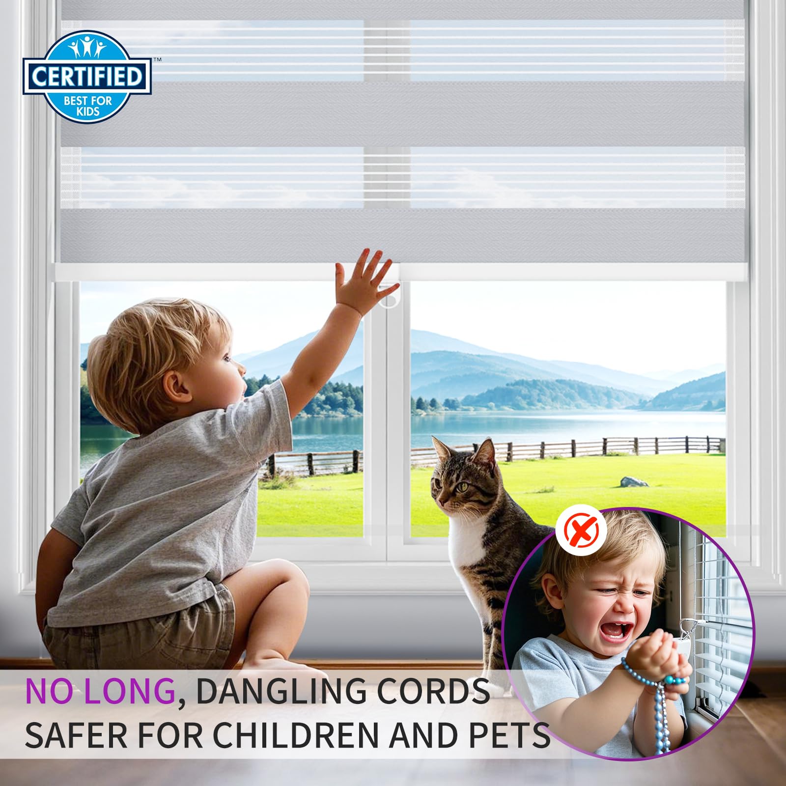 Zebra Sheer Roller Shades with Valance