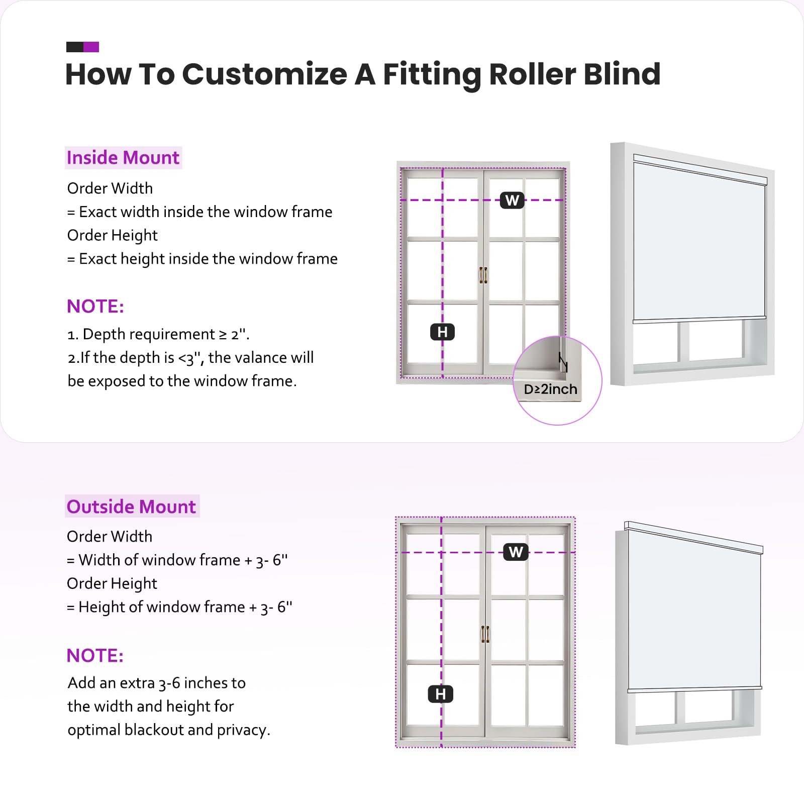 Smart Blackout Roller Shades - Motorized & Voice Controlled (Custom Sizes)​