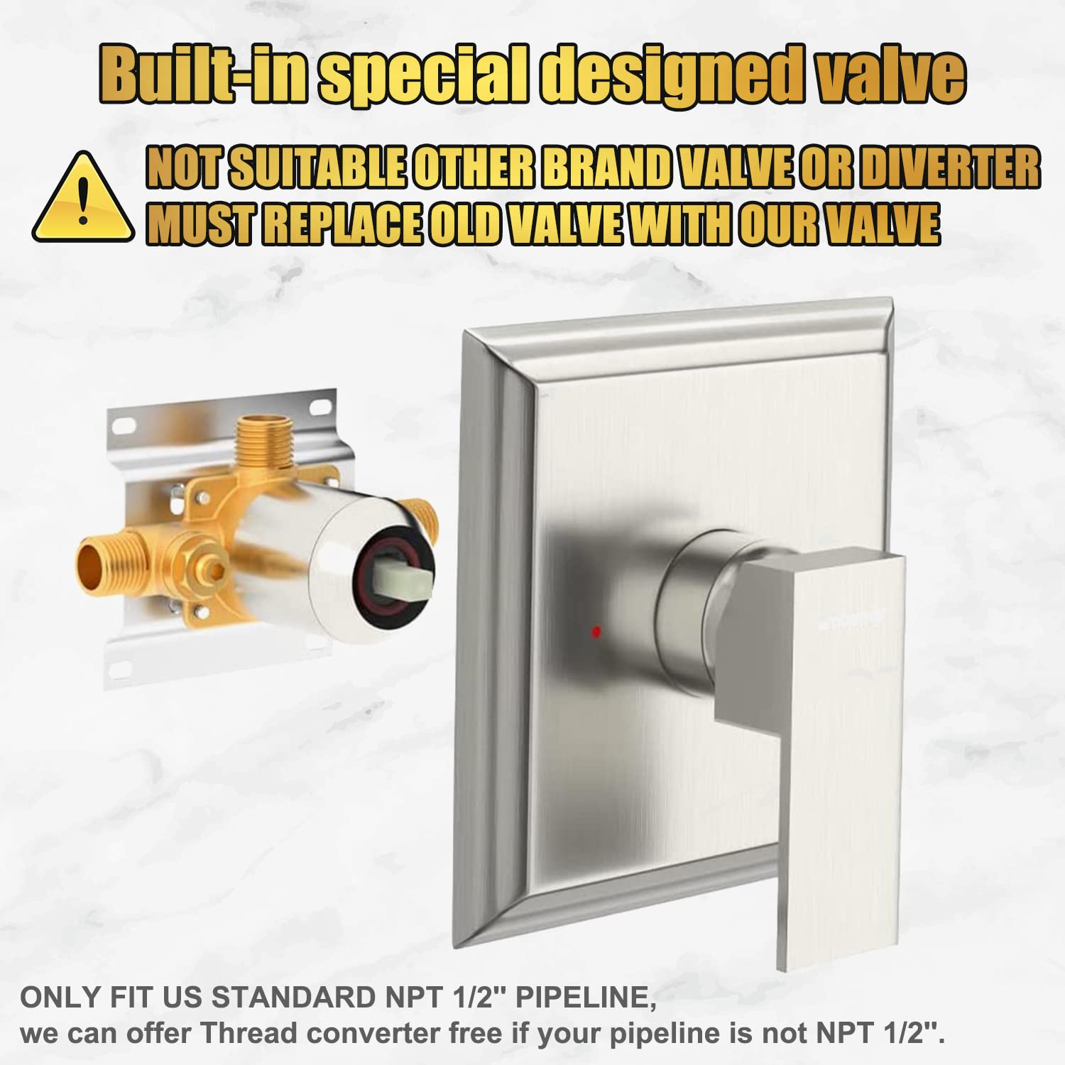 8 Inch Elbow Pipe Shower Kit （Square）