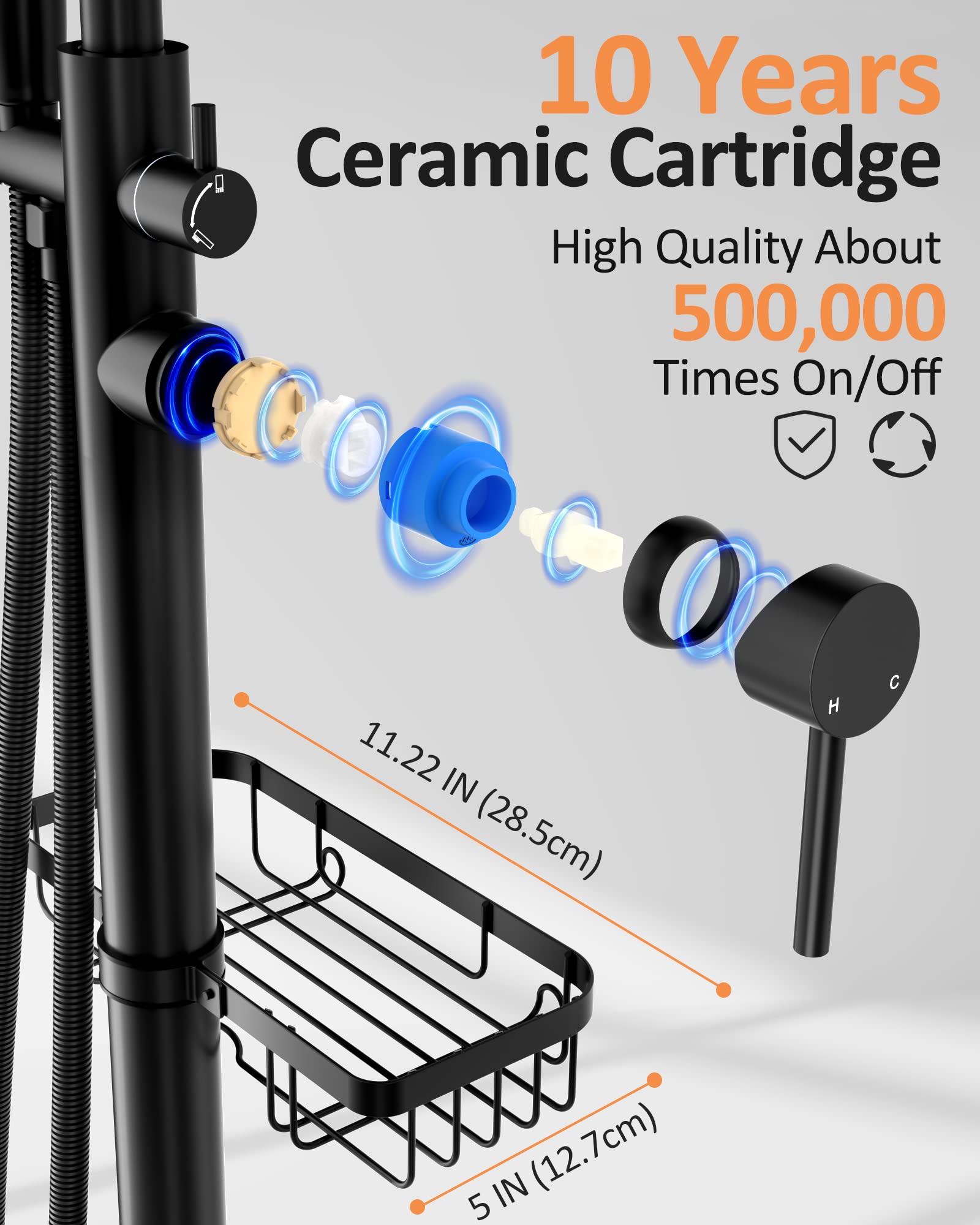 Floor-mounted Bathtub Faucet Set